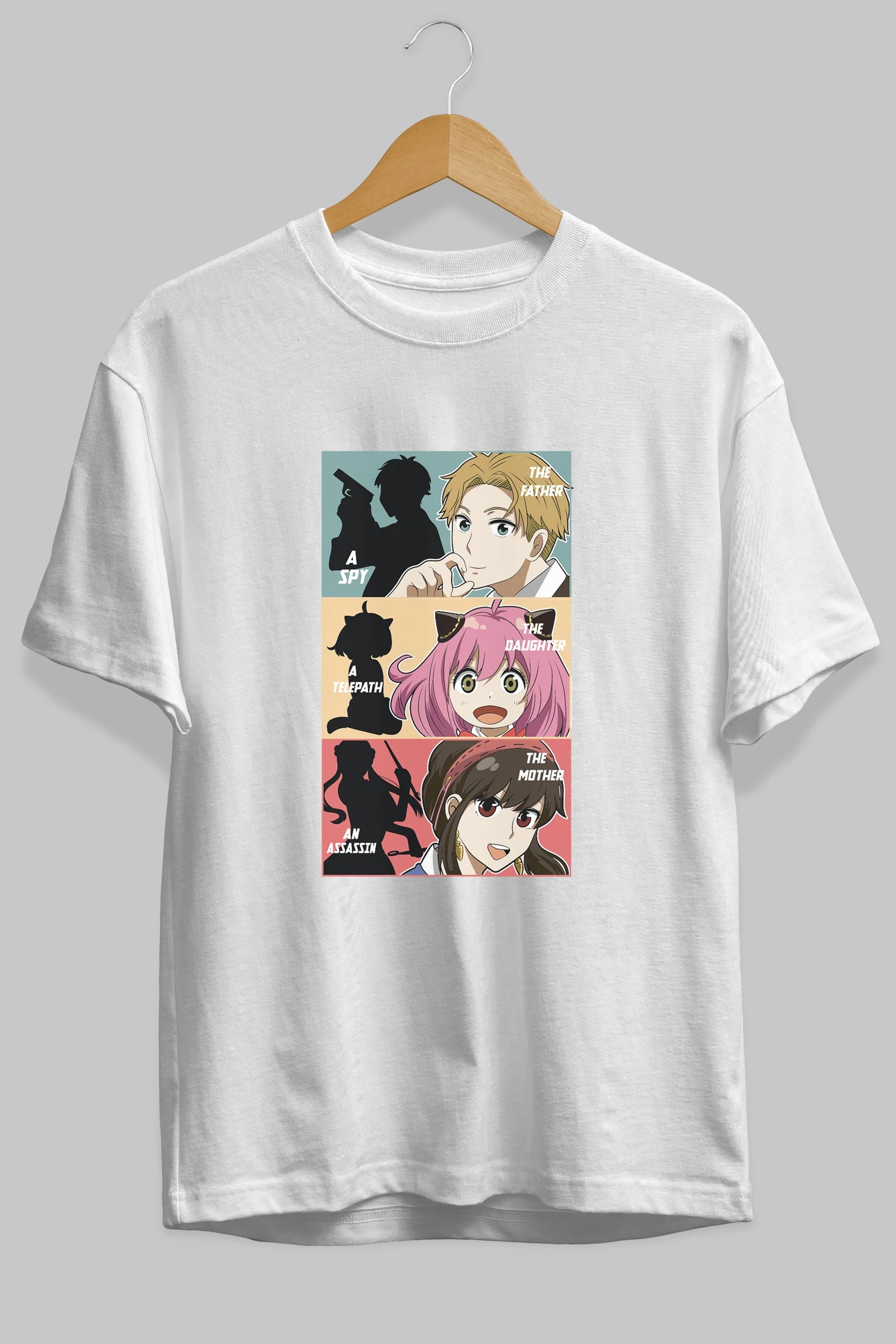 SPY X FAMILY Anime Ön Baskılı Oversize t-shirt %100 pamuk Erkek Kadın Unisex
