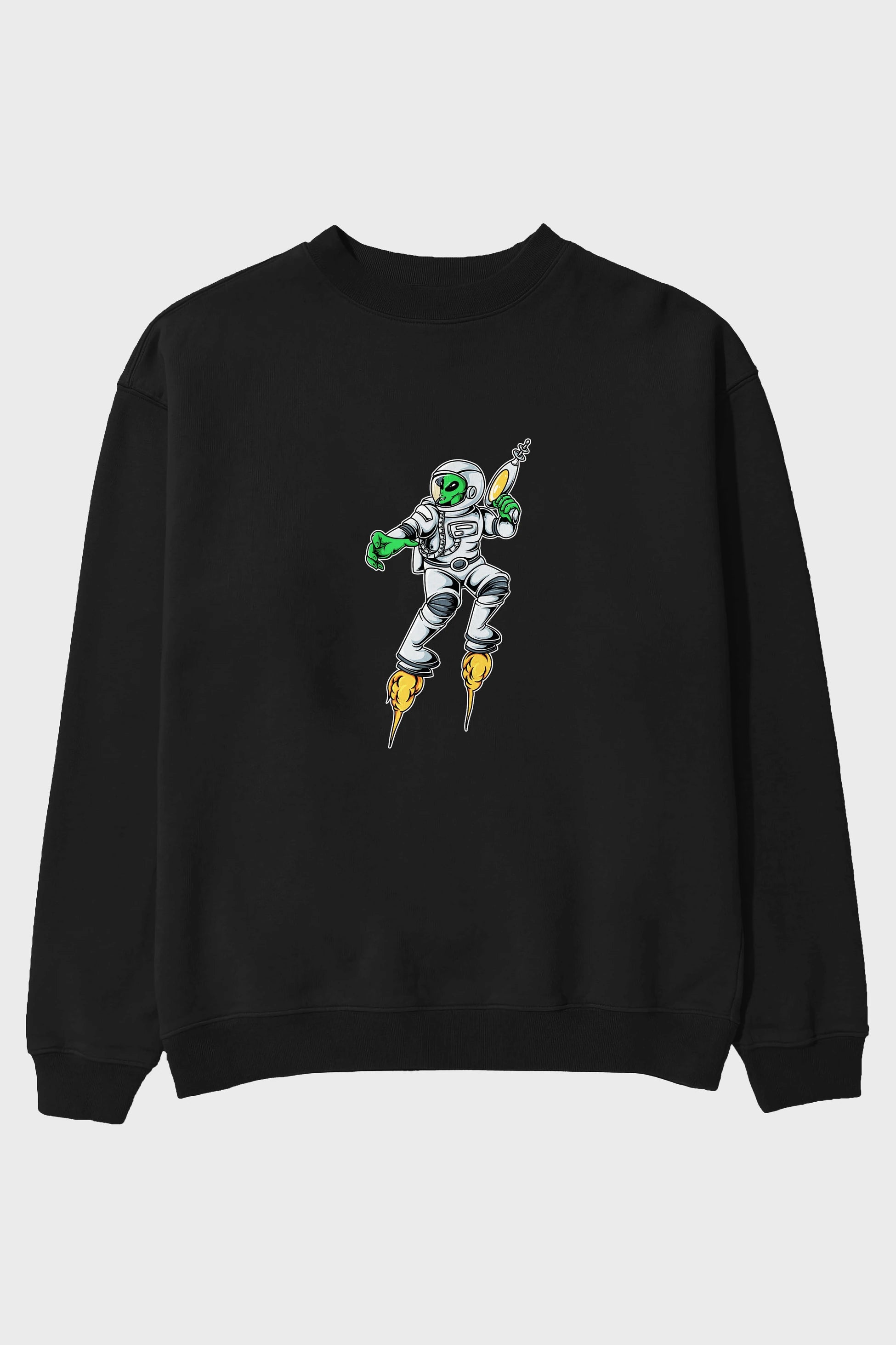 Alien Wars Tshirt Ön Baskılı Oversize Sweatshirt Erkek Kadın Unisex