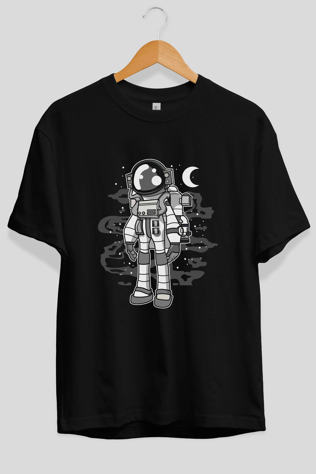 Astronaut Stand Ön Baskılı Oversize t-shirt Erkek Kadın Unisex