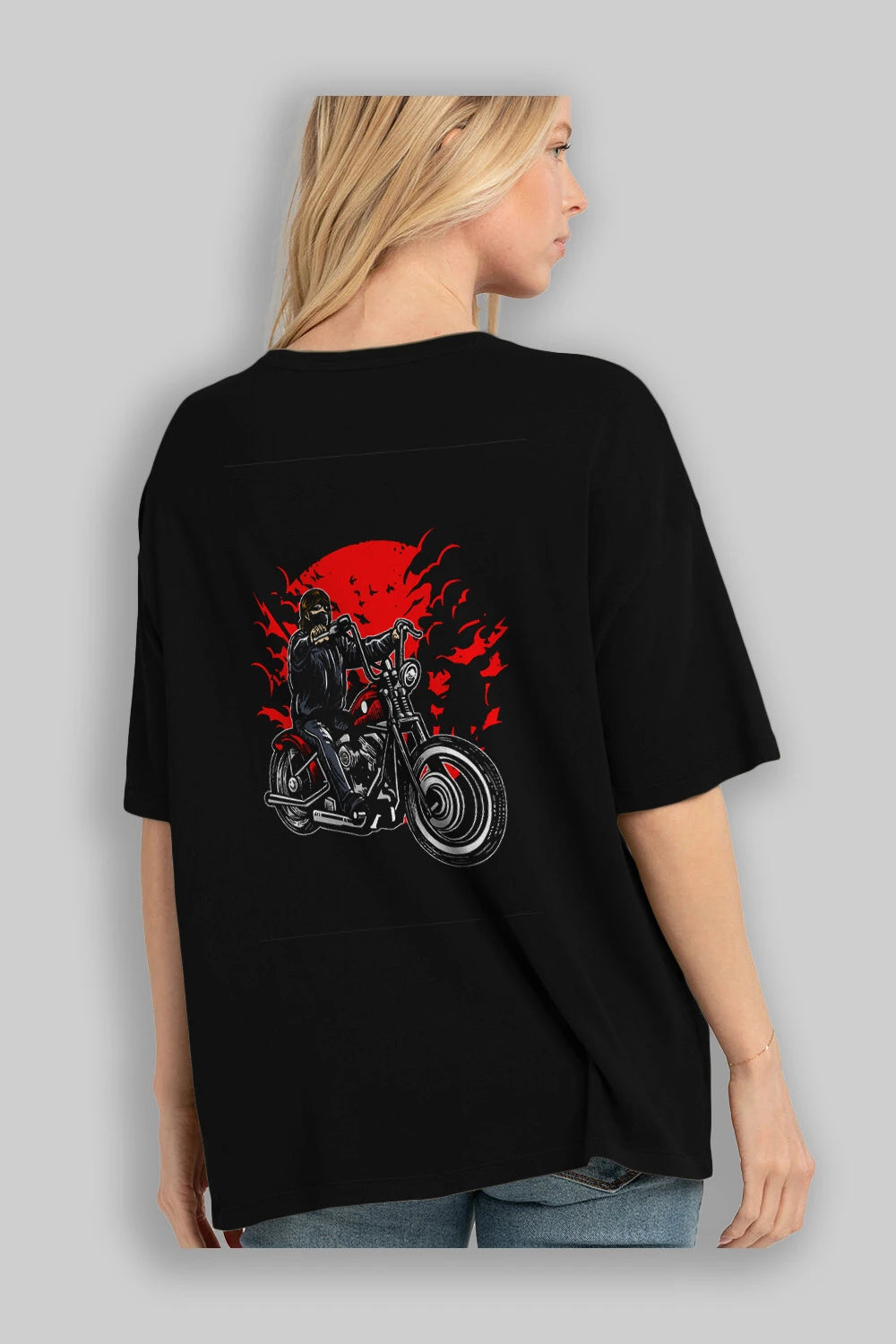 Zombie Slayer Arka Baskılı Oversize t-shirt Erkek Kadın Unisex %100 Pamuk