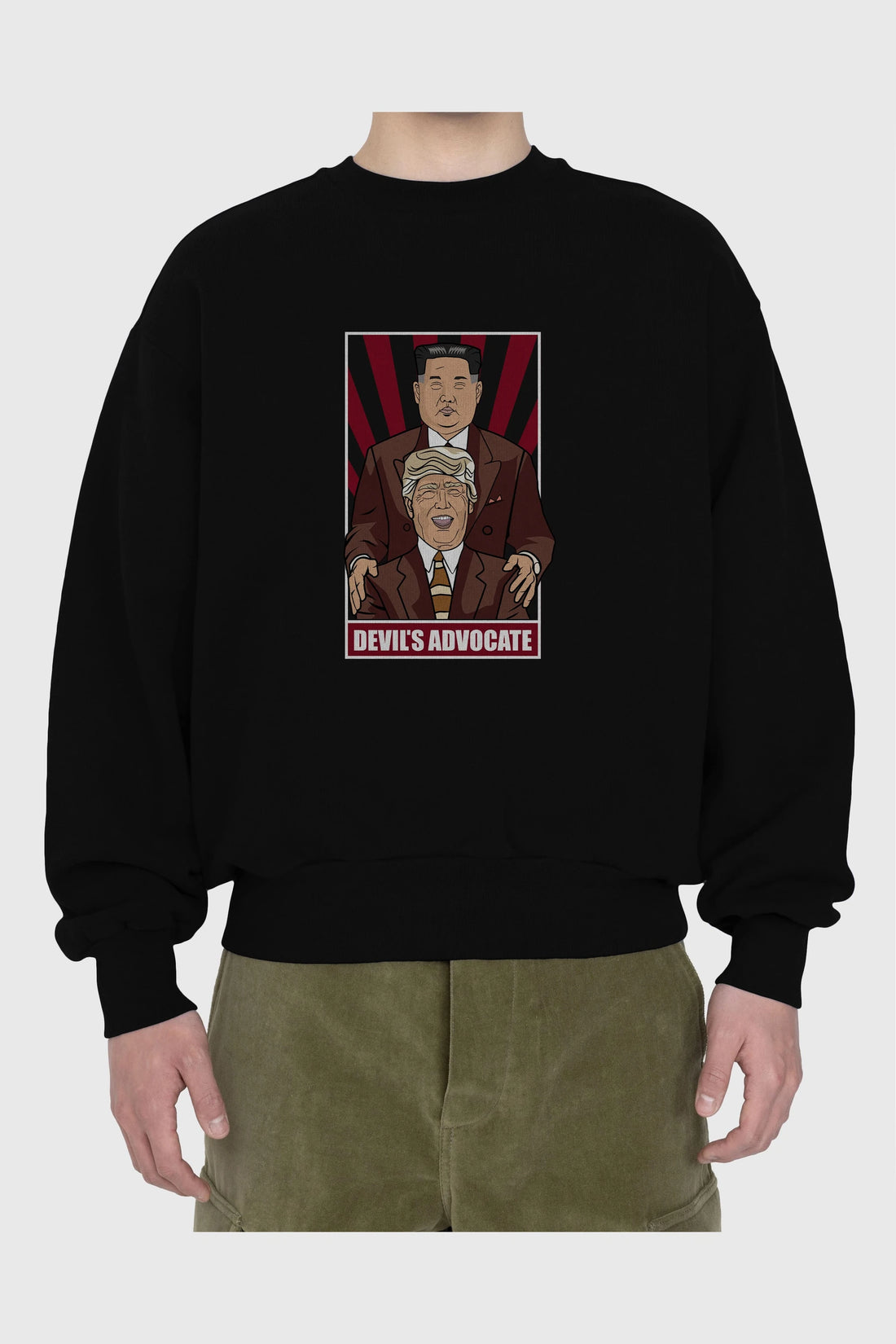 Devil_s Advocate Ön Baskılı Oversize Sweatshirt Erkek Kadın Unisex