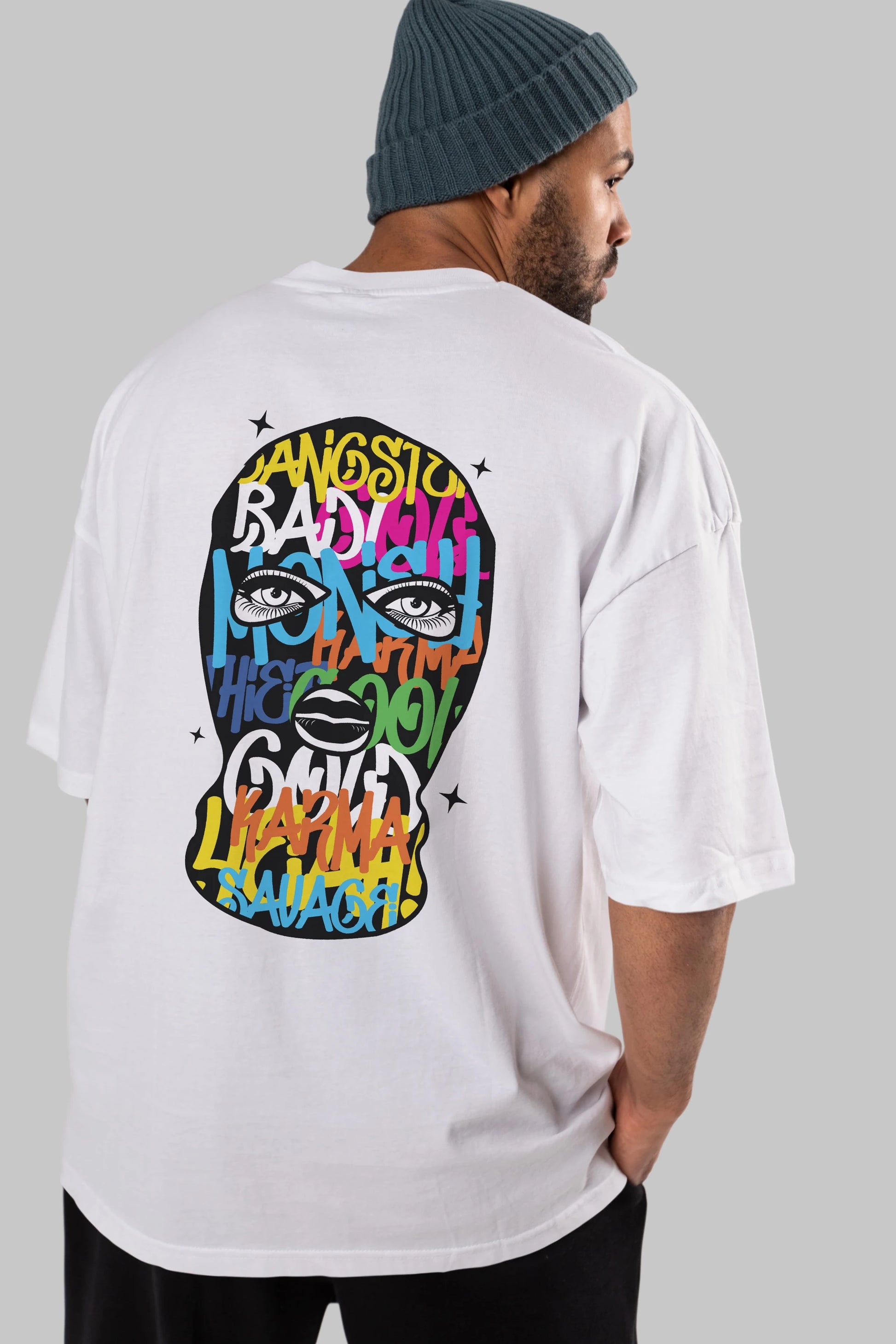 Karma Savage Arka Baskılı Oversize t-shirt Erkek Kadın Unisex