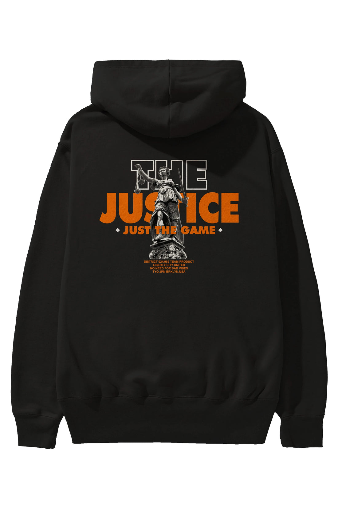 The Justice Arka Baskılı Hoodie Oversize Kapüşonlu Sweatshirt Erkek Kadın Unisex