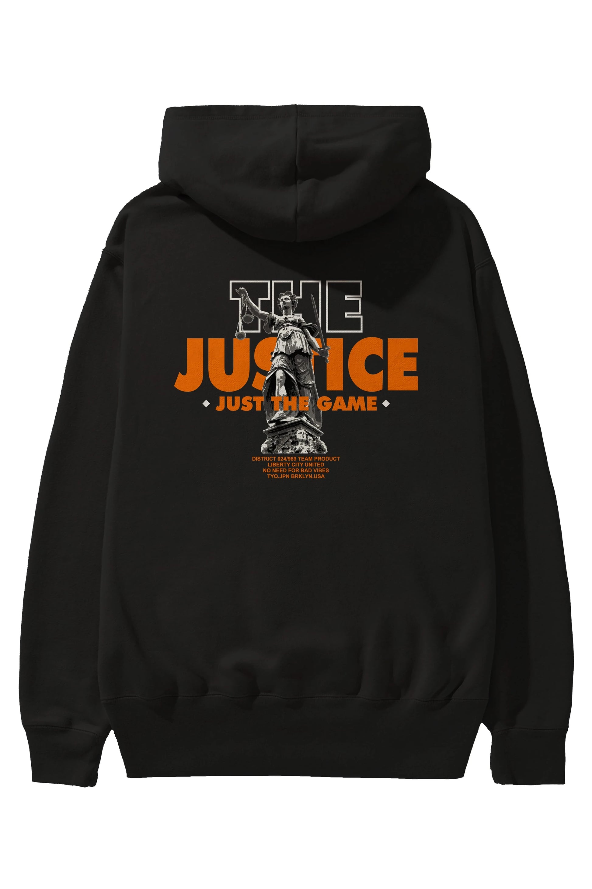 The Justice Arka Baskılı Hoodie Oversize Kapüşonlu Sweatshirt Erkek Kadın Unisex