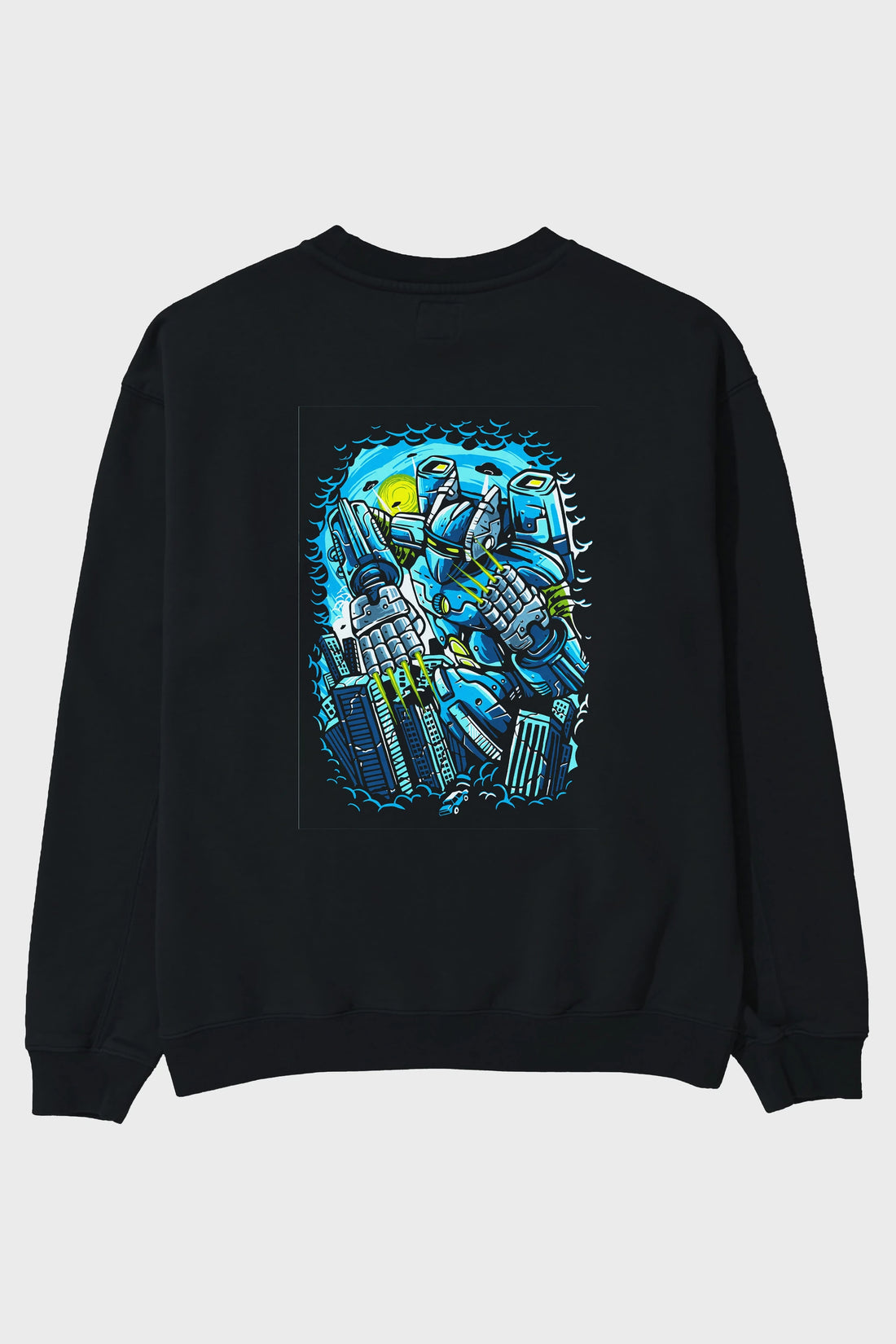 Destroy The City Arka Baskılı Oversize Sweatshirt Erkek Kadın Unisex