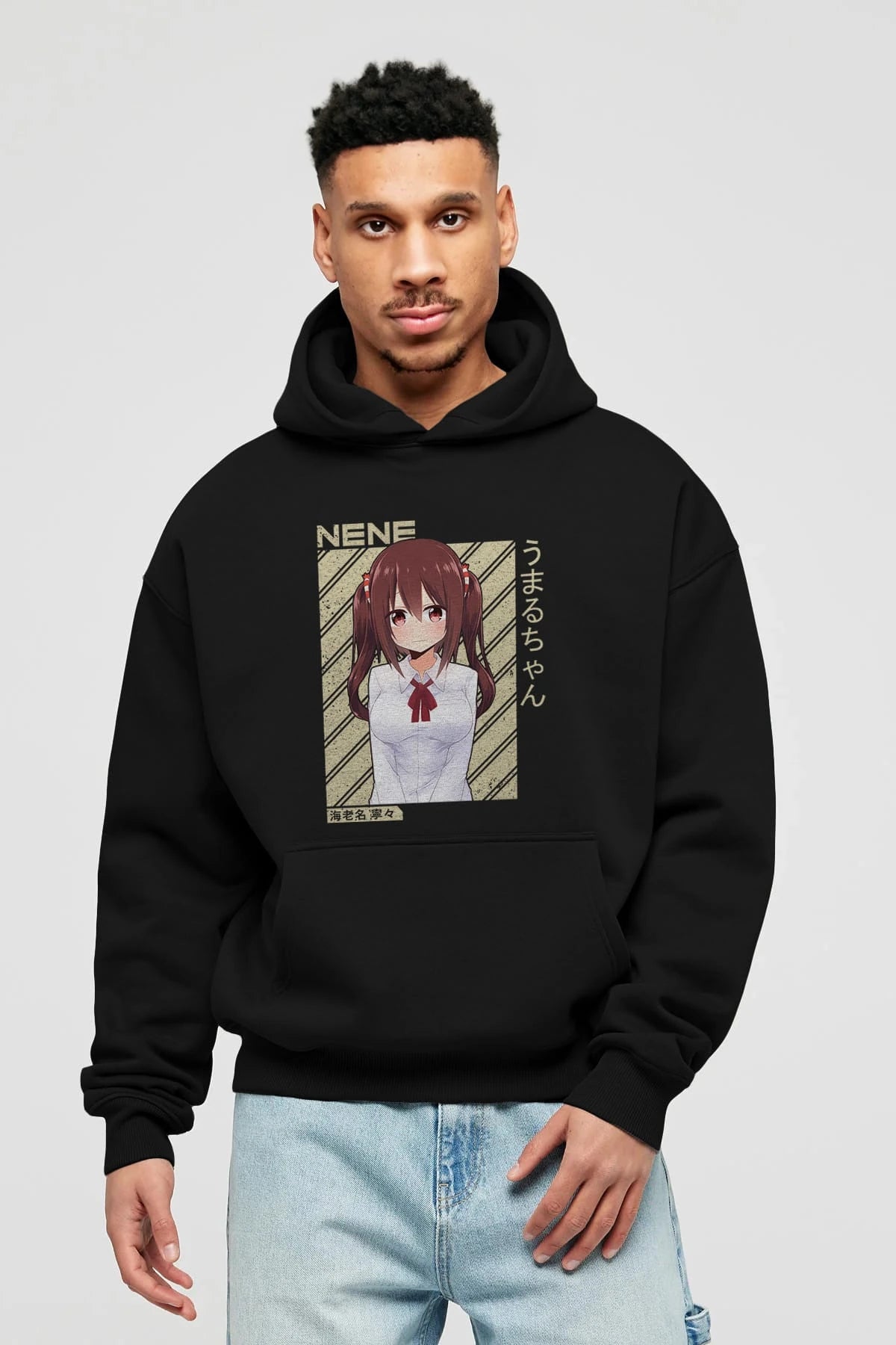 Nene Ebina 1 Anime Ön Baskılı Hoodie Oversize Kapüşonlu Sweatshirt Erkek Kadın Unisex