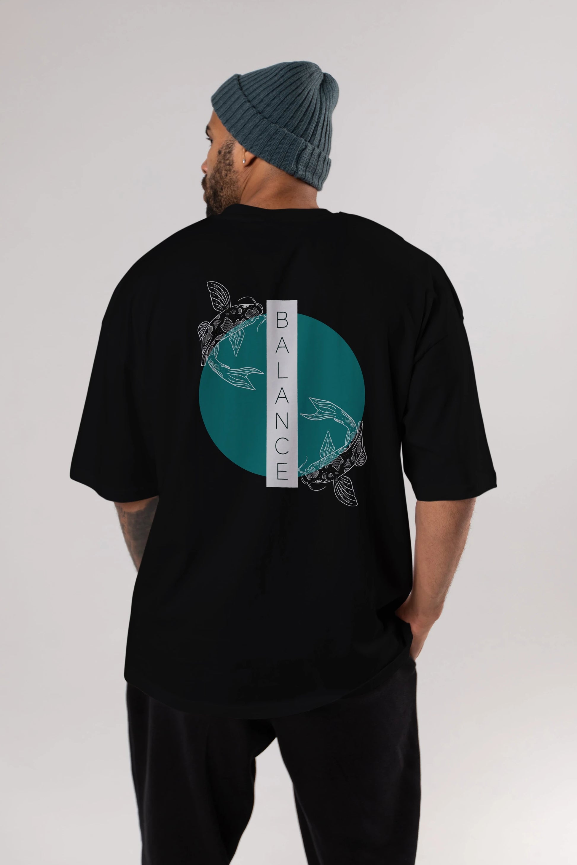 Balance 2 Yazılı Arka Baskılı Oversize t-shirt Erkek Kadın Unisex