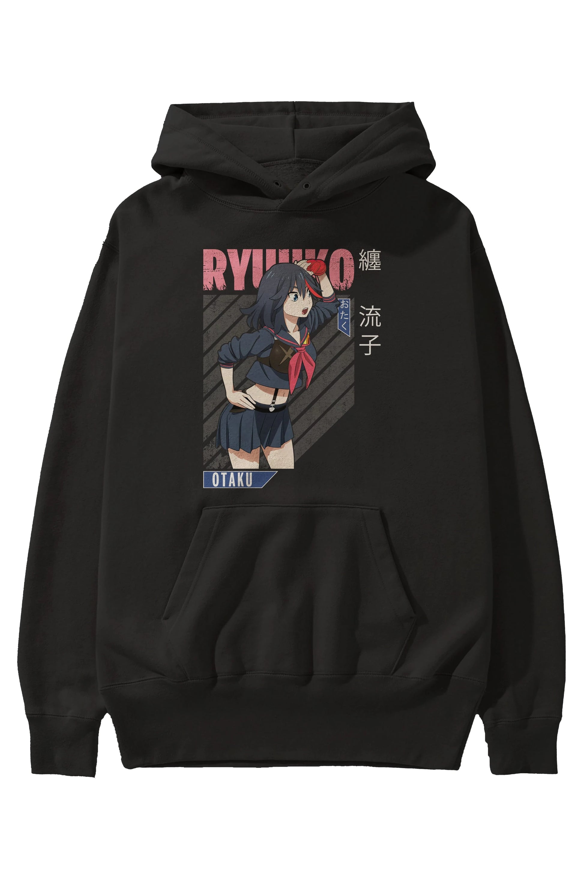 Ryuuko Matoi 6 Anime Ön Baskılı Hoodie Oversize Kapüşonlu Sweatshirt Erkek Kadın Unisex