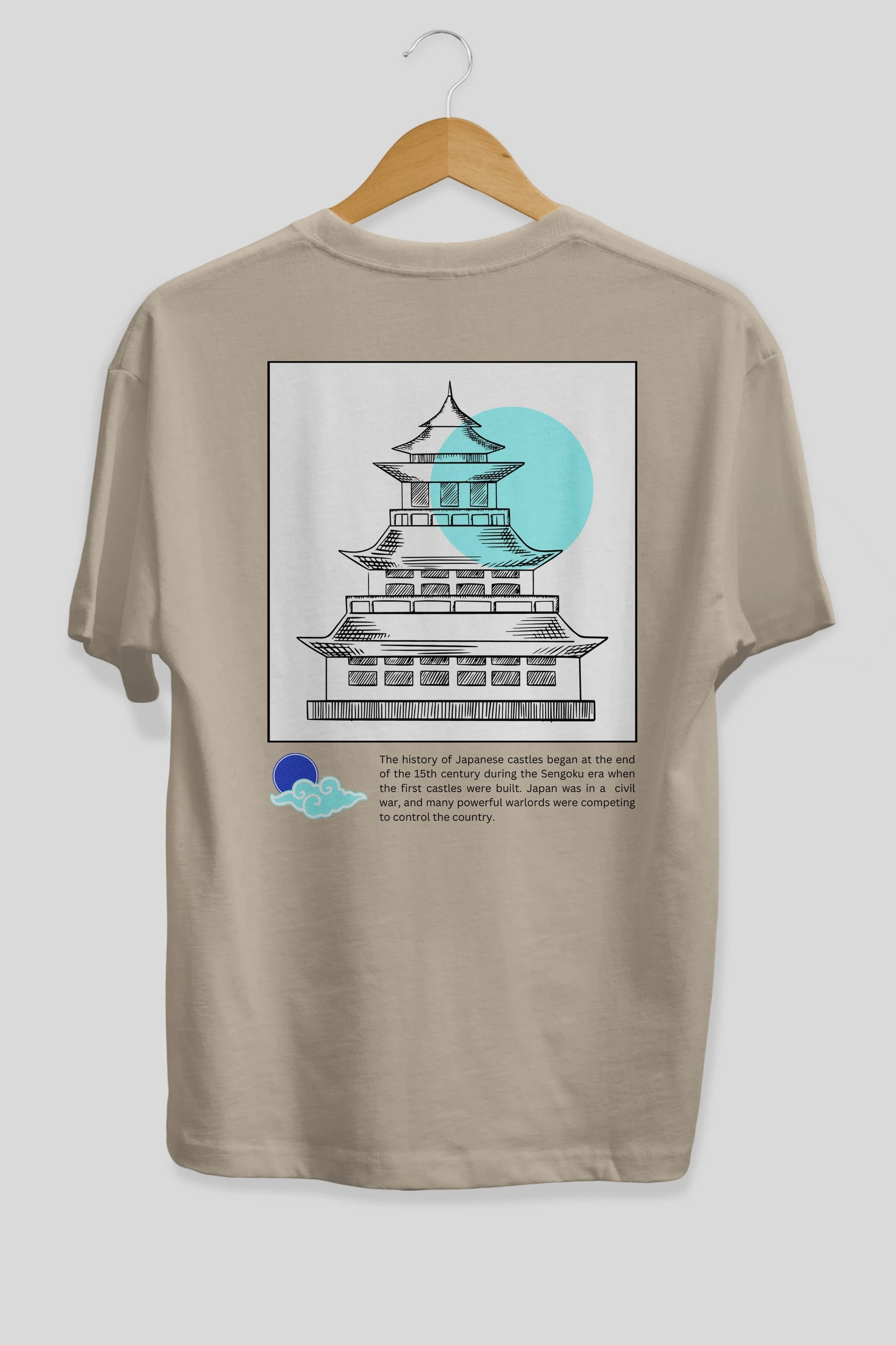 Retro Japanese Arka Baskılı Oversize t-shirt Erkek Kadın Unisex