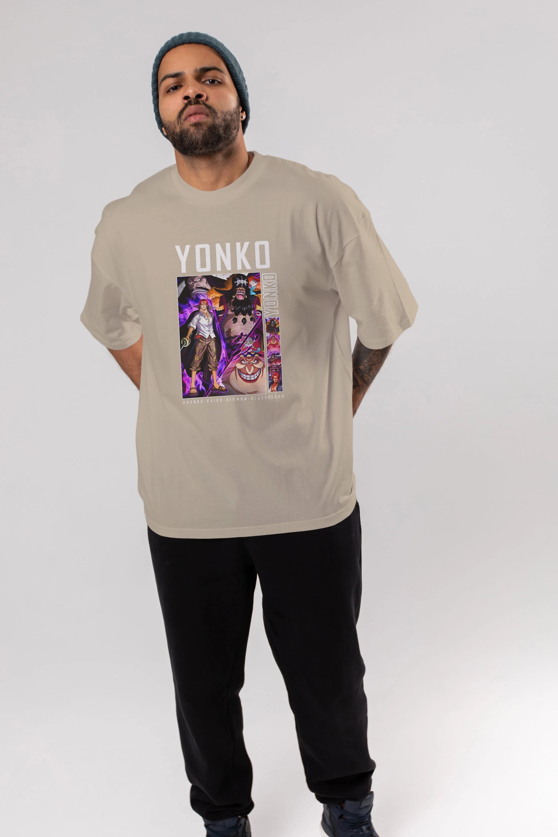Yonko Anime Ön Baskılı Oversize t-shirt Erkek Kadın Unisex