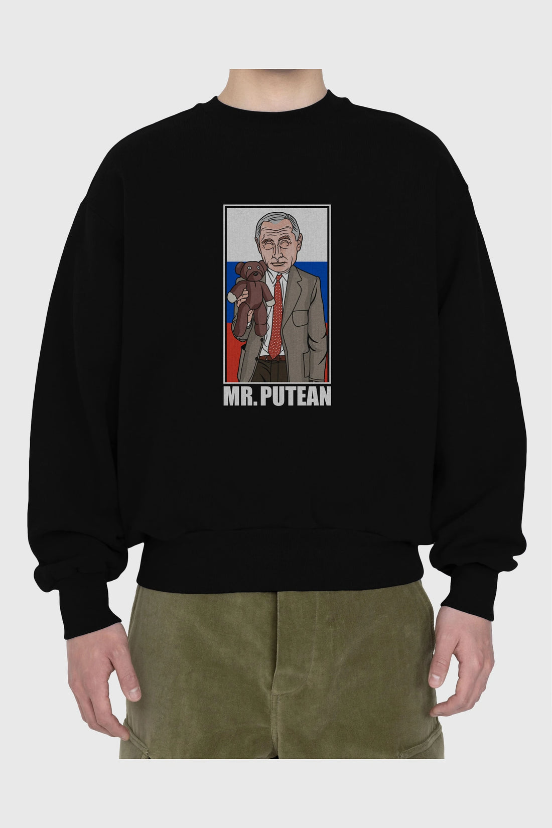 Mr Putean Ön Baskılı Oversize Sweatshirt Erkek Kadın Unisex