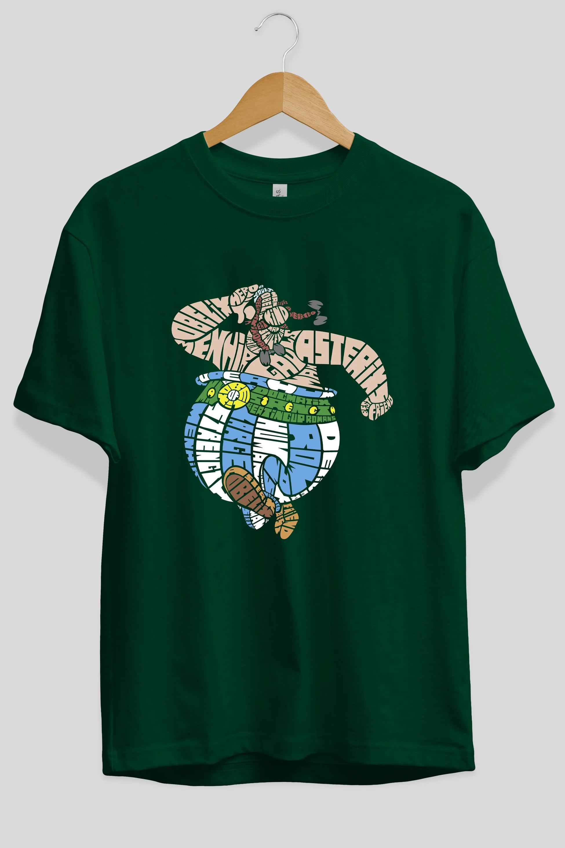 Obelix Ön Baskılı Oversize t-shirt %100 pamuk Erkek Kadın Unisex