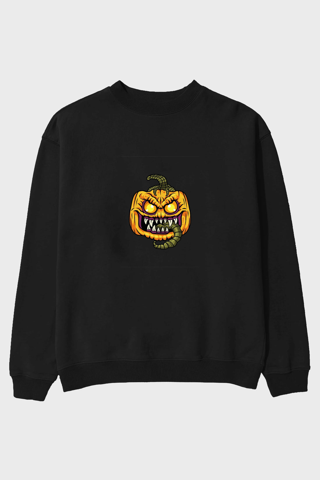 Halloween Ön Baskılı Oversize Sweatshirt Erkek Kadın Unisex
