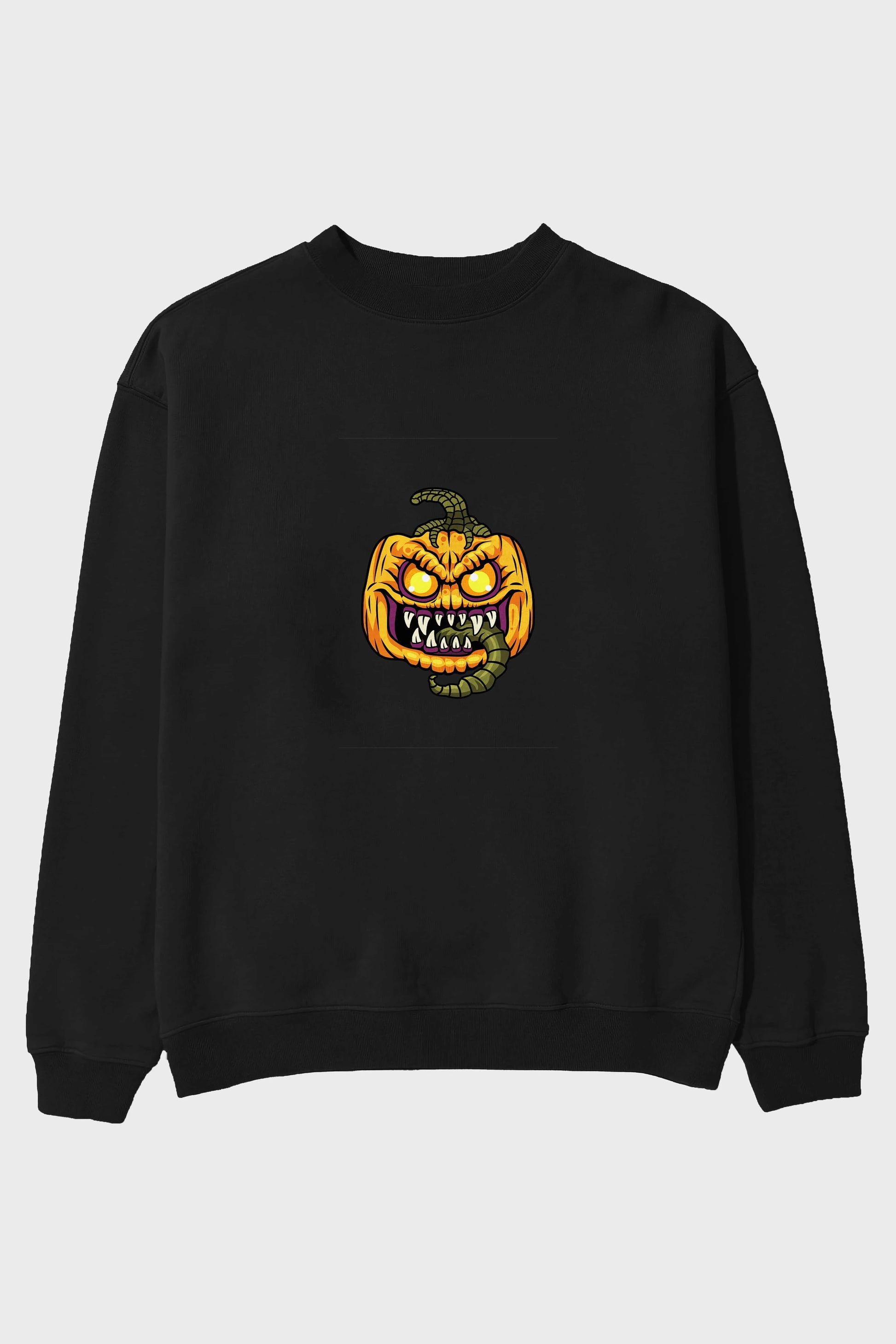 Halloween Ön Baskılı Oversize Sweatshirt Erkek Kadın Unisex