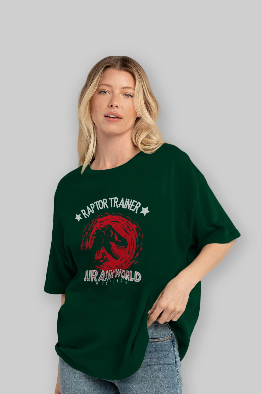 Jurassic Park (3) Ön Baskılı Oversize t-shirt Erkek Kadın Unisex %100 Pamuk Bisiklet Yaka tişort