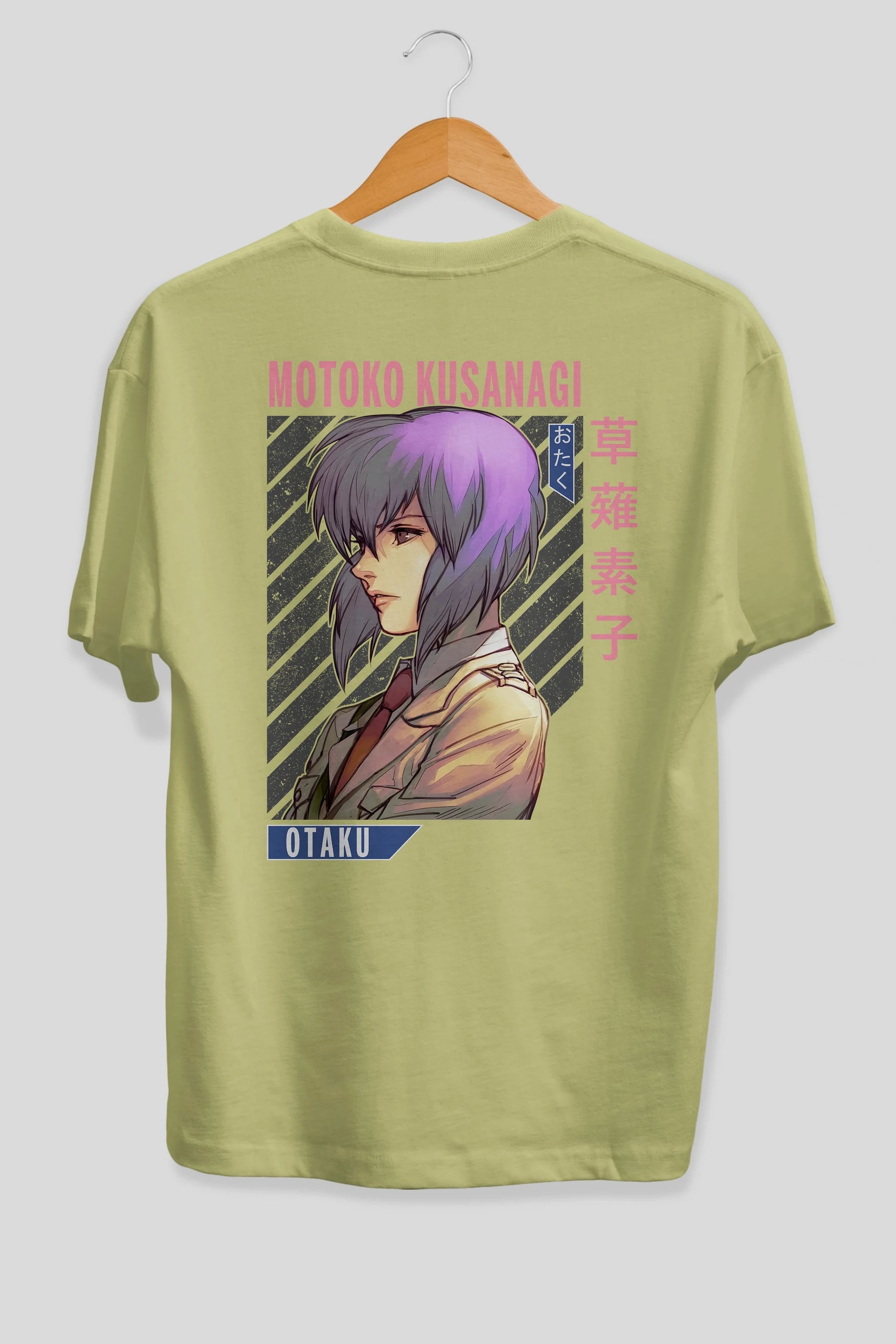 Motoko Kusanagi 4 Anime Arka Baskılı Oversize t-shirt Erkek Kadın Unisex