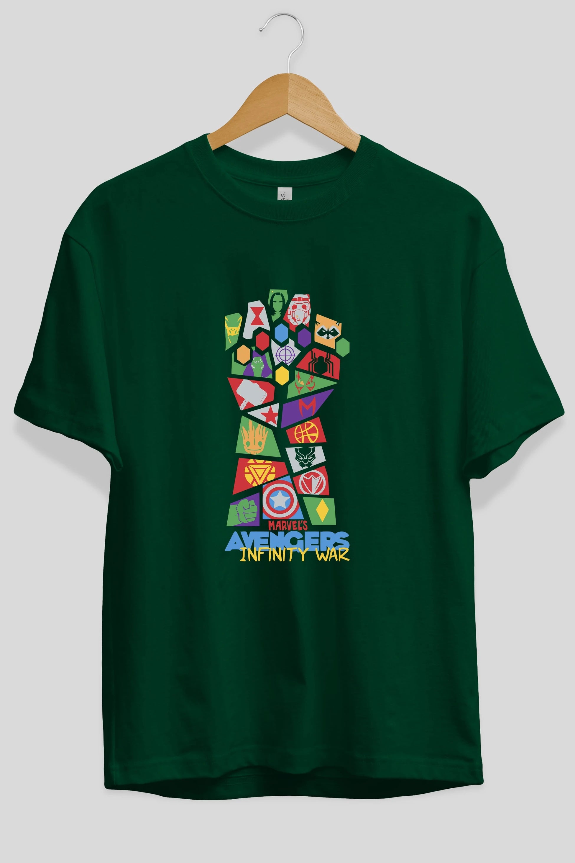 The Avengers Ön Baskılı Oversize t-shirt Erkek Kadın Unisex %100 Pamuk Bisiklet Yaka tişort
