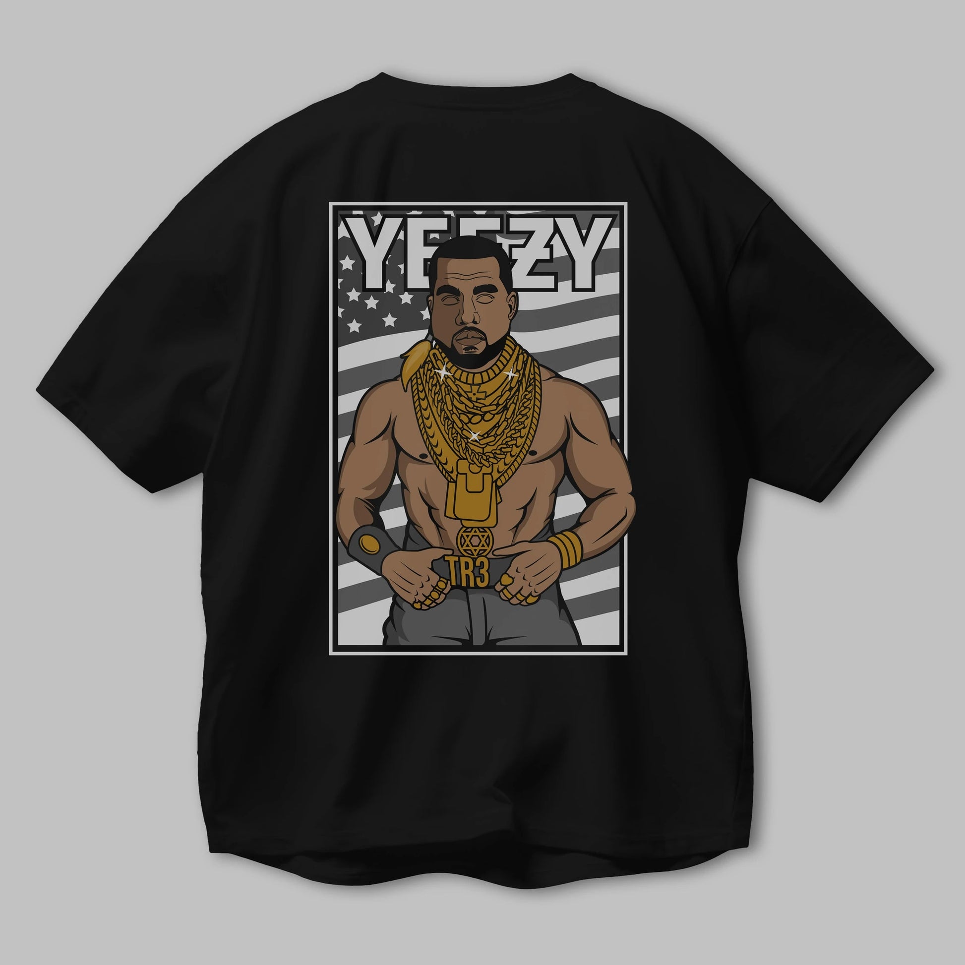 Mr.T Arka Baskılı Oversize t-shirt Erkek Kadın Unisex %100 Pamuk tişort