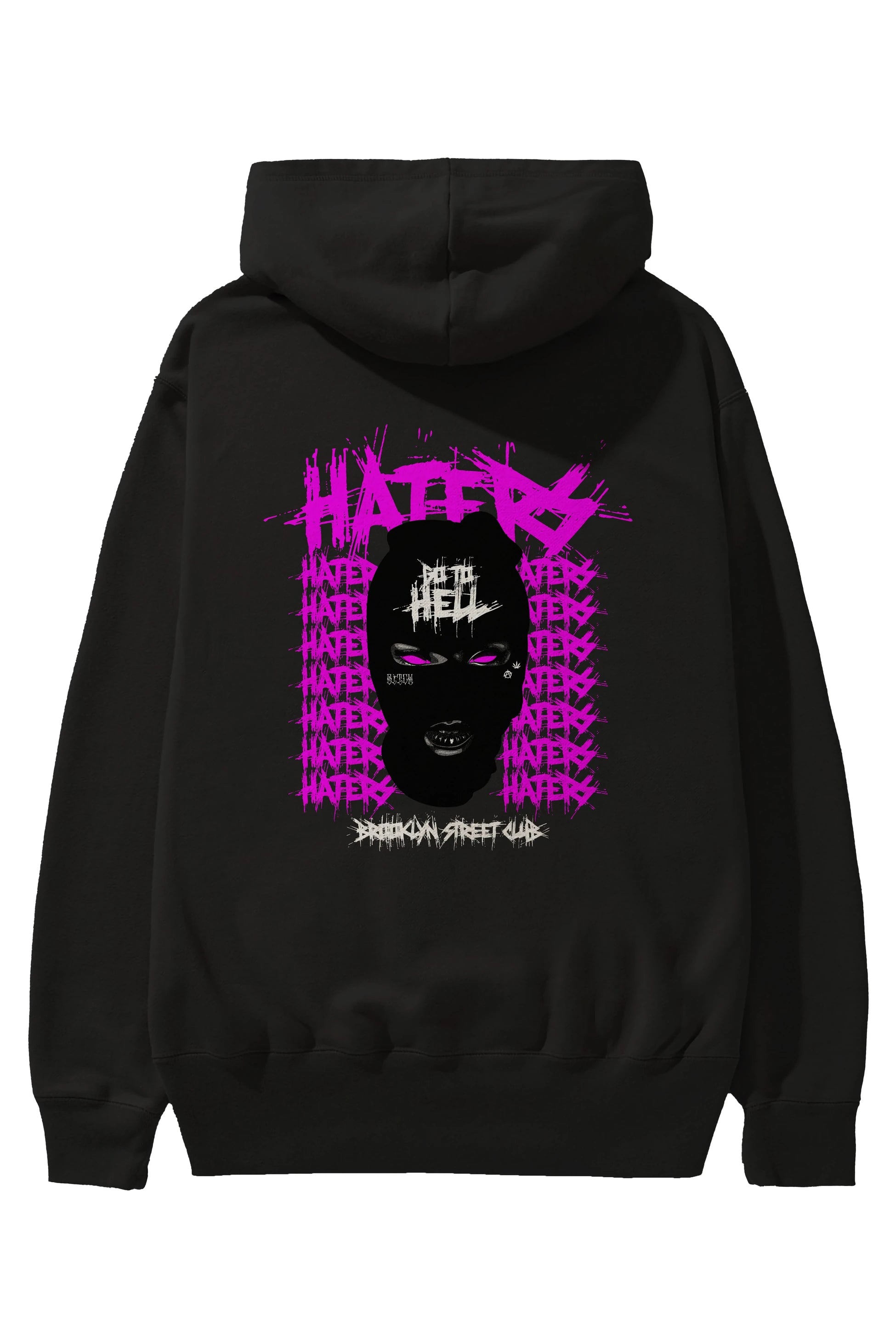 Haters Brooklyn Street Club Arka Baskılı Hoodie Oversize Kapüşonlu Sweatshirt Erkek Kadın Unisex