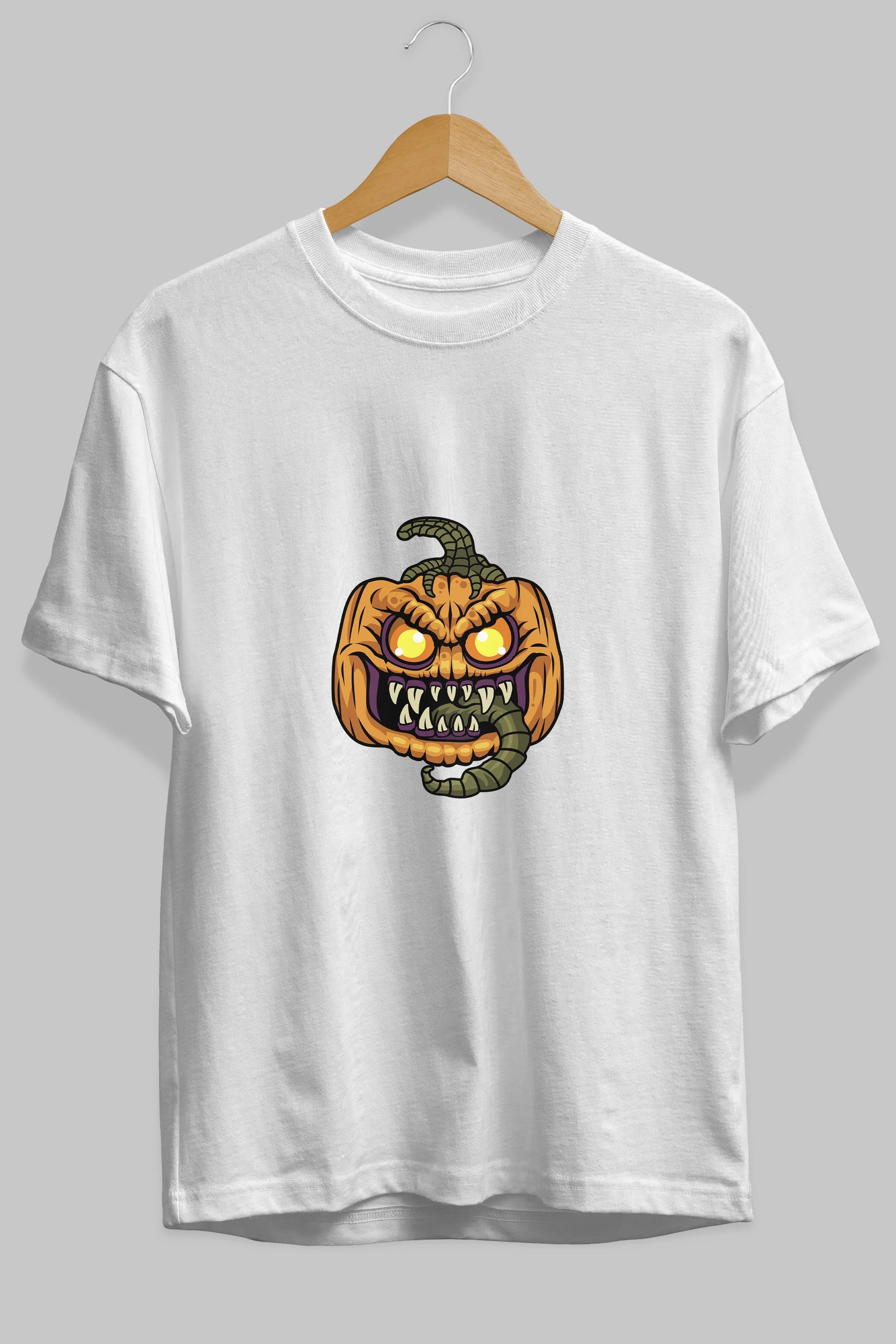 Halloween Ön Baskılı Oversize t-shirt Erkek Kadın Unisex %100 Pamuk tişort