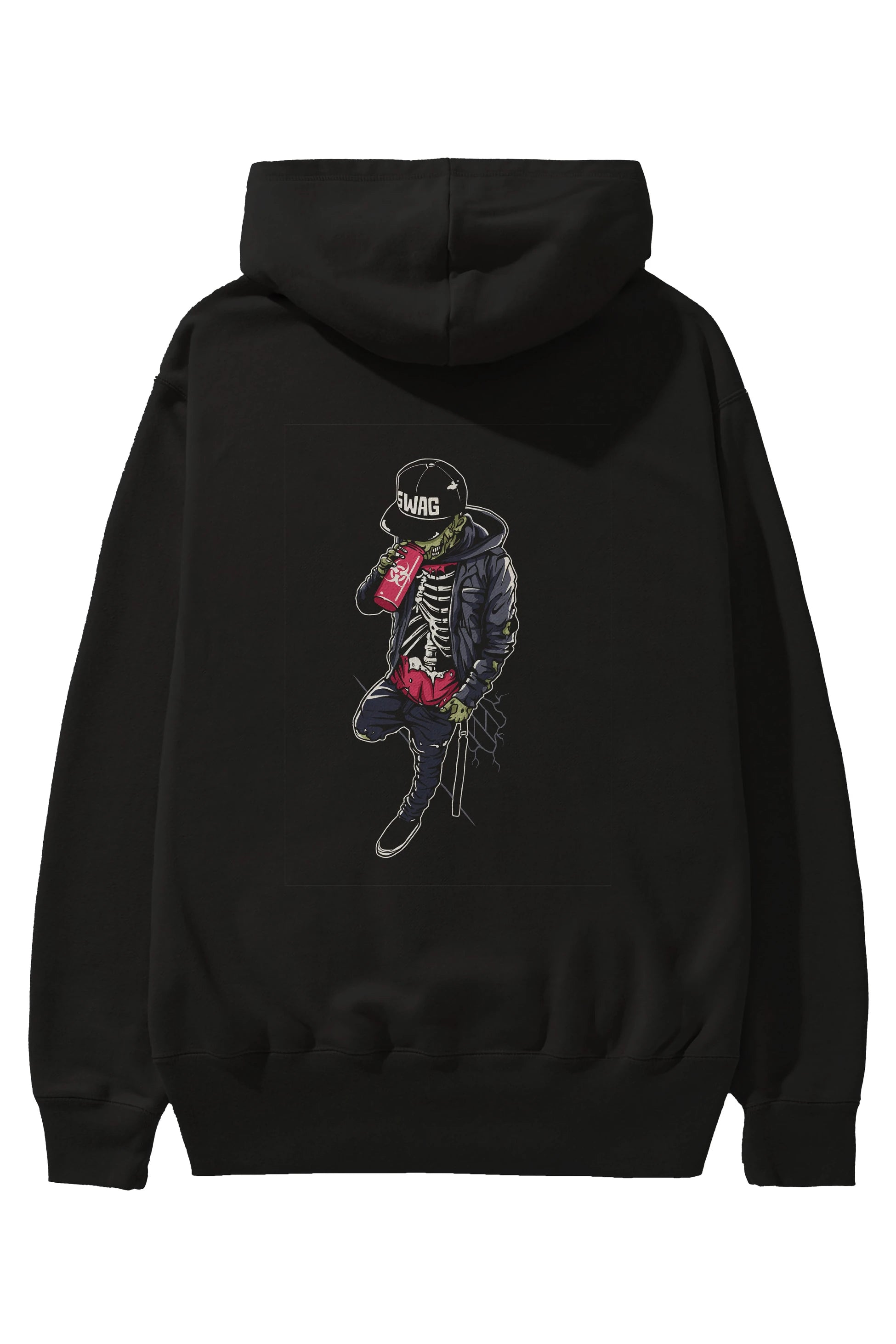 Zombie Swag Arka Baskılı Hoodie Oversize Kapüşonlu Sweatshirt Erkek Kadın Unisex