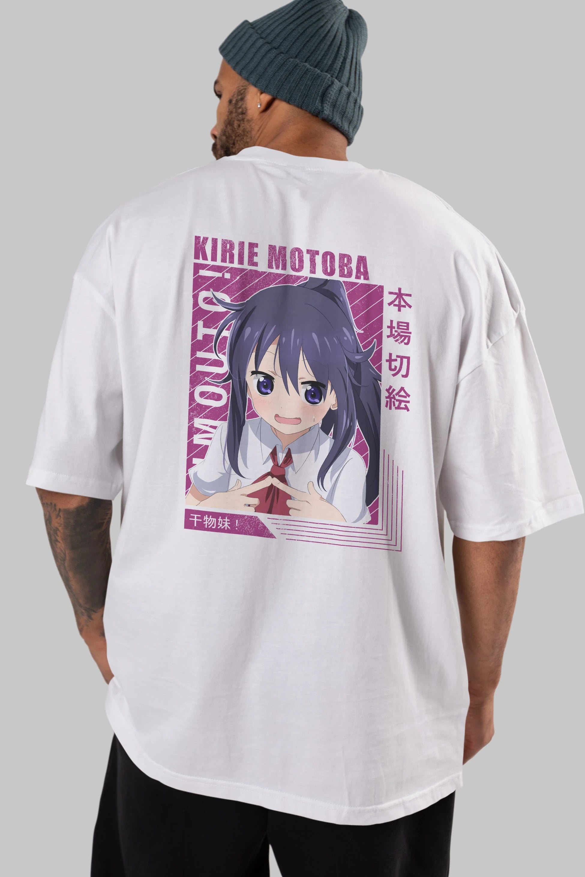 Kirie Motoba 4 Anime Arka Baskılı Oversize t-shirt Erkek Kadın Unisex