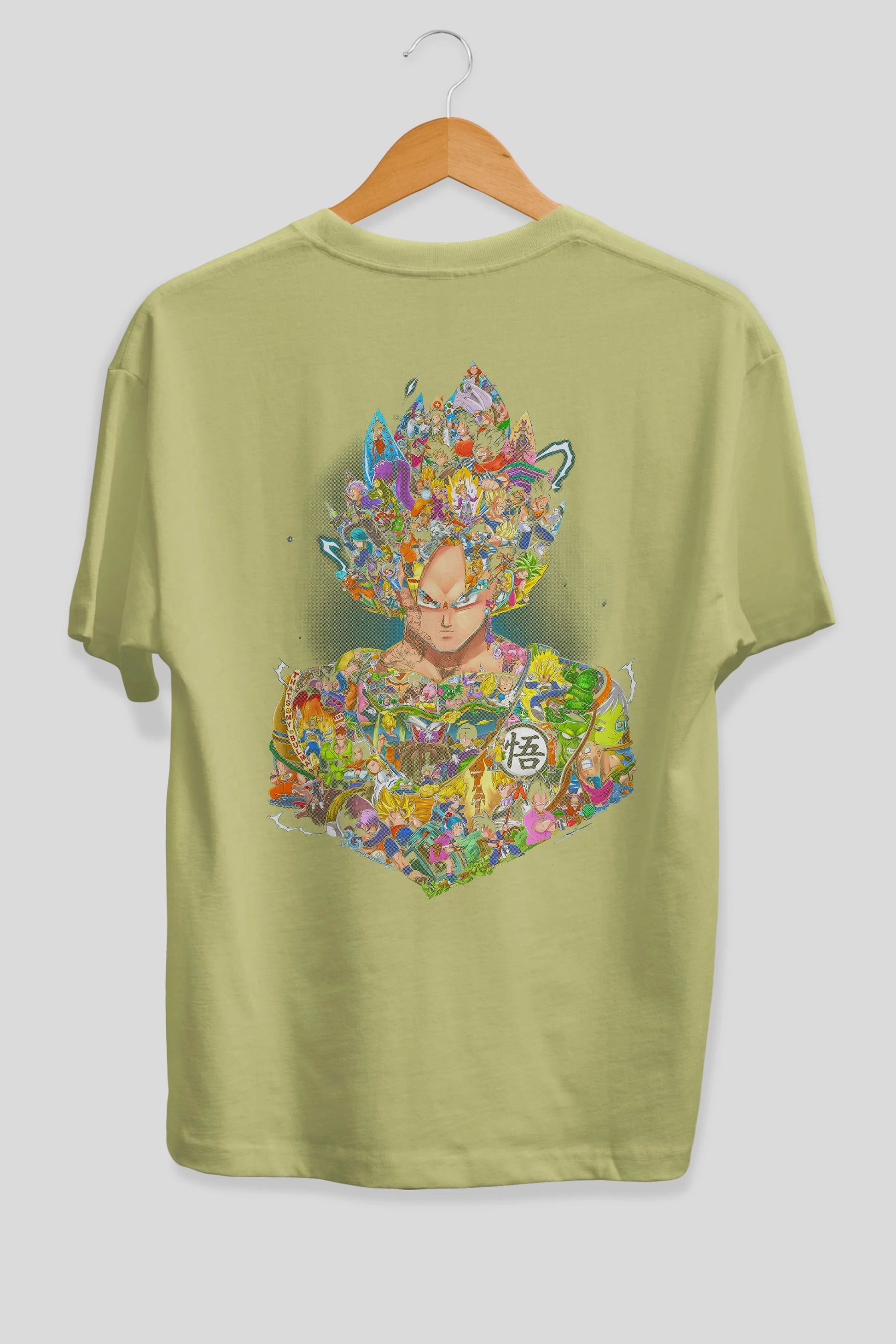 DRAGON BALL ART Anime Arka Baskılı Oversize t-shirt Erkek Kadın Unisex