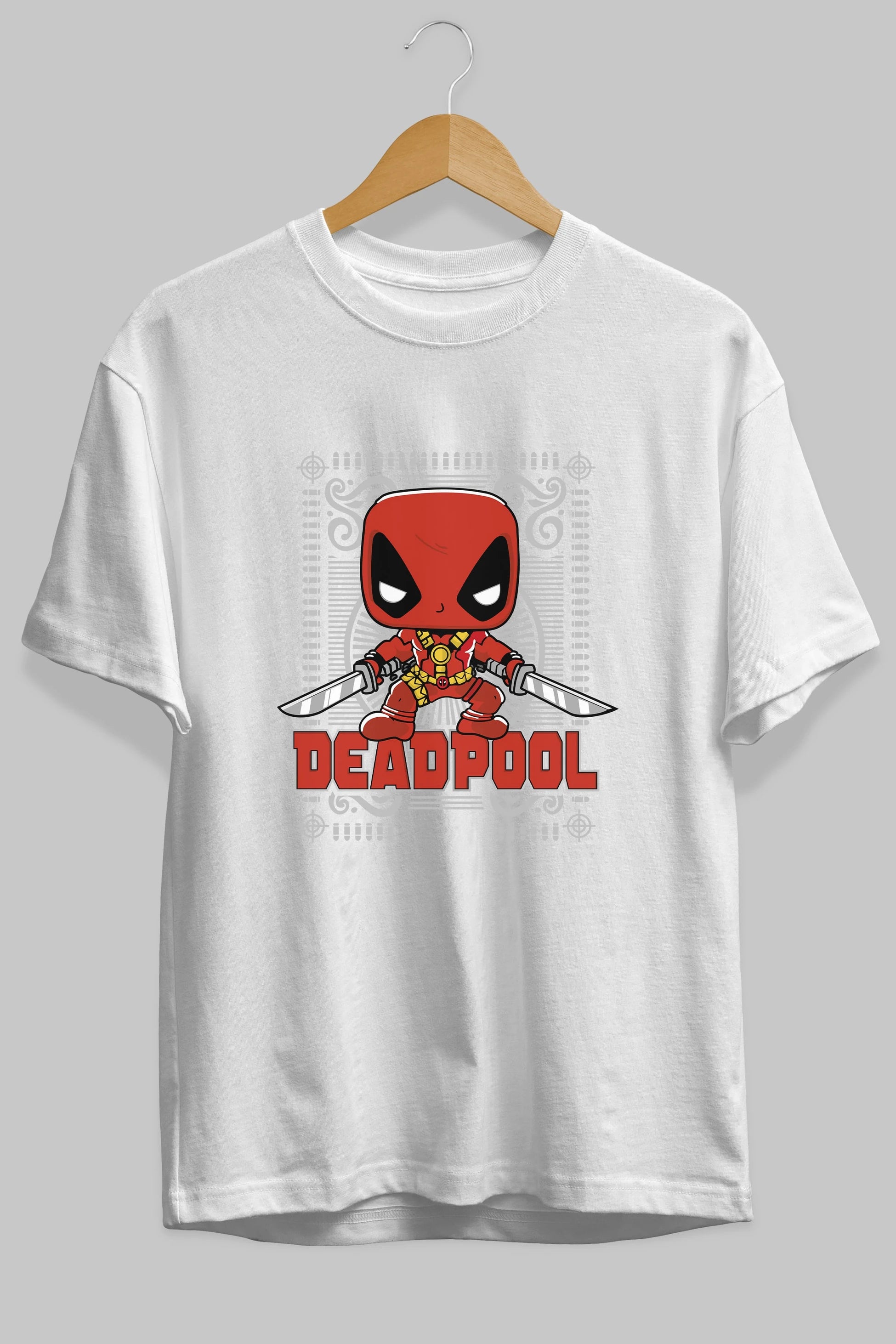 Deadpool (17) Ön Baskılı Oversize t-shirt Erkek Kadın Unisex %100 Pamuk Bisiklet Yaka tişort