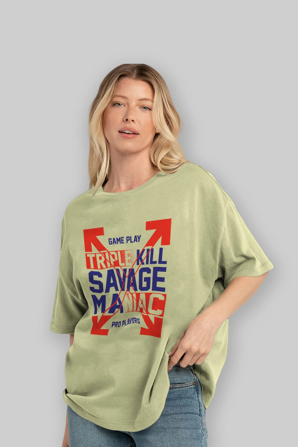 Kill Savage Ön Baskılı Oversize t-shirt Erkek Kadın Unisex