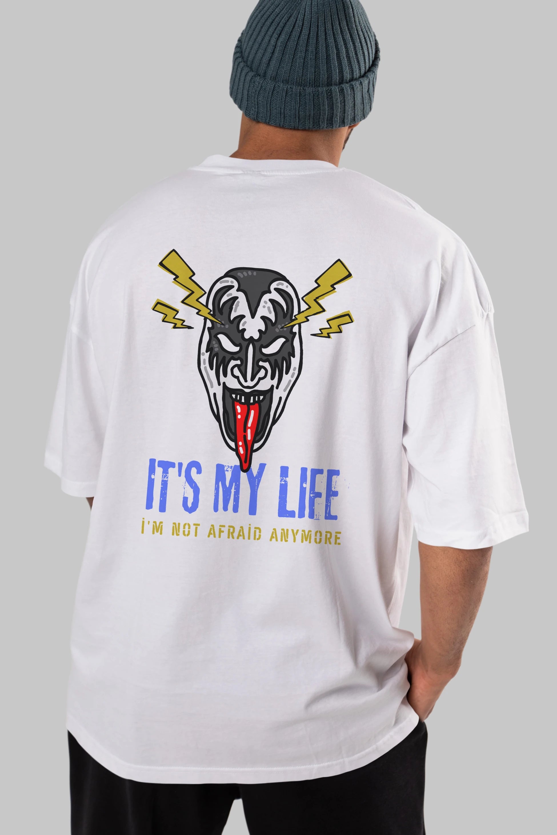 Its My Life Yazılı Arka Baskılı Oversize t-shirt Erkek Kadın Unisex