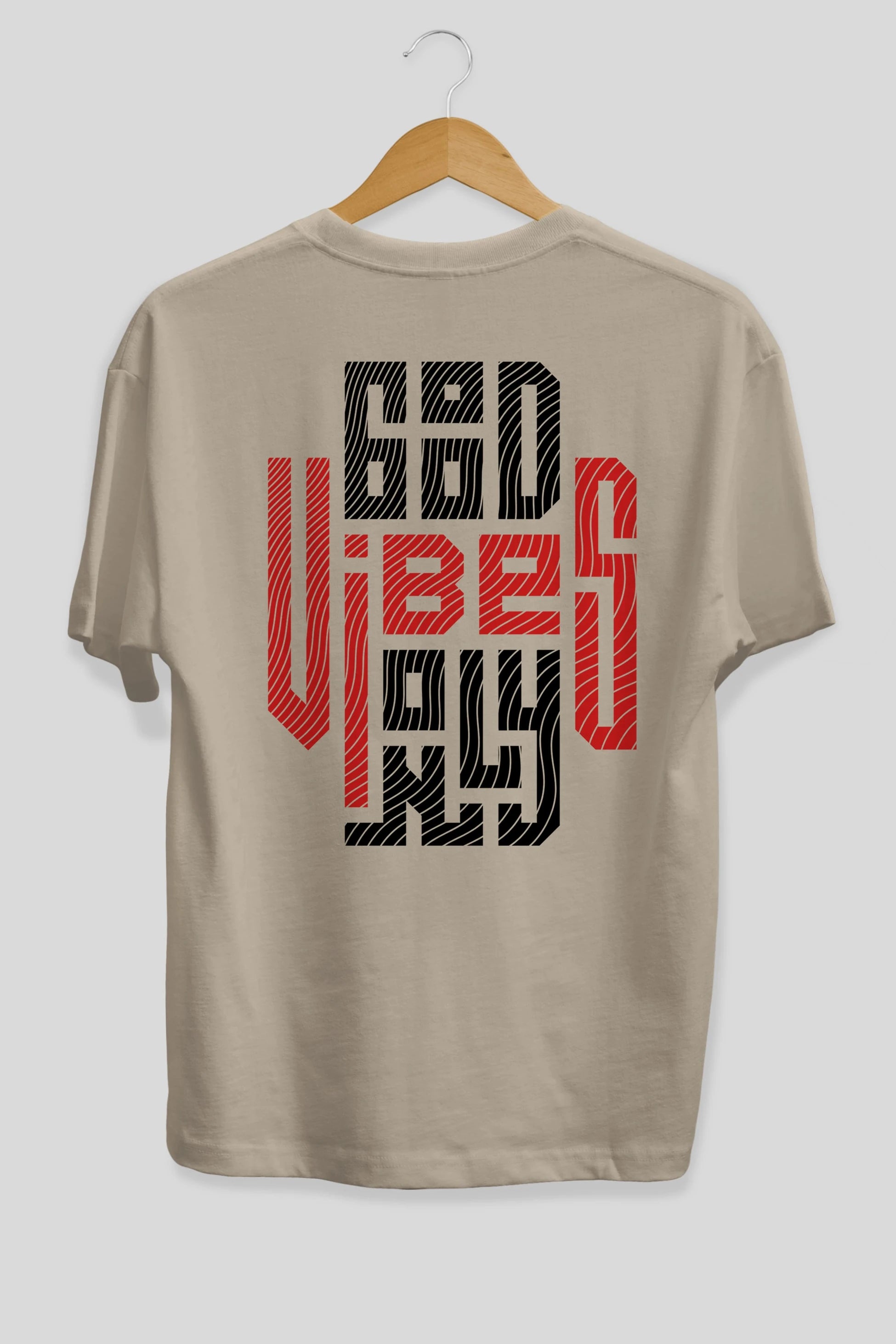Good Vibes Only 2 Yazılı Arka Baskılı Oversize t-shirt Erkek Kadın Unisex