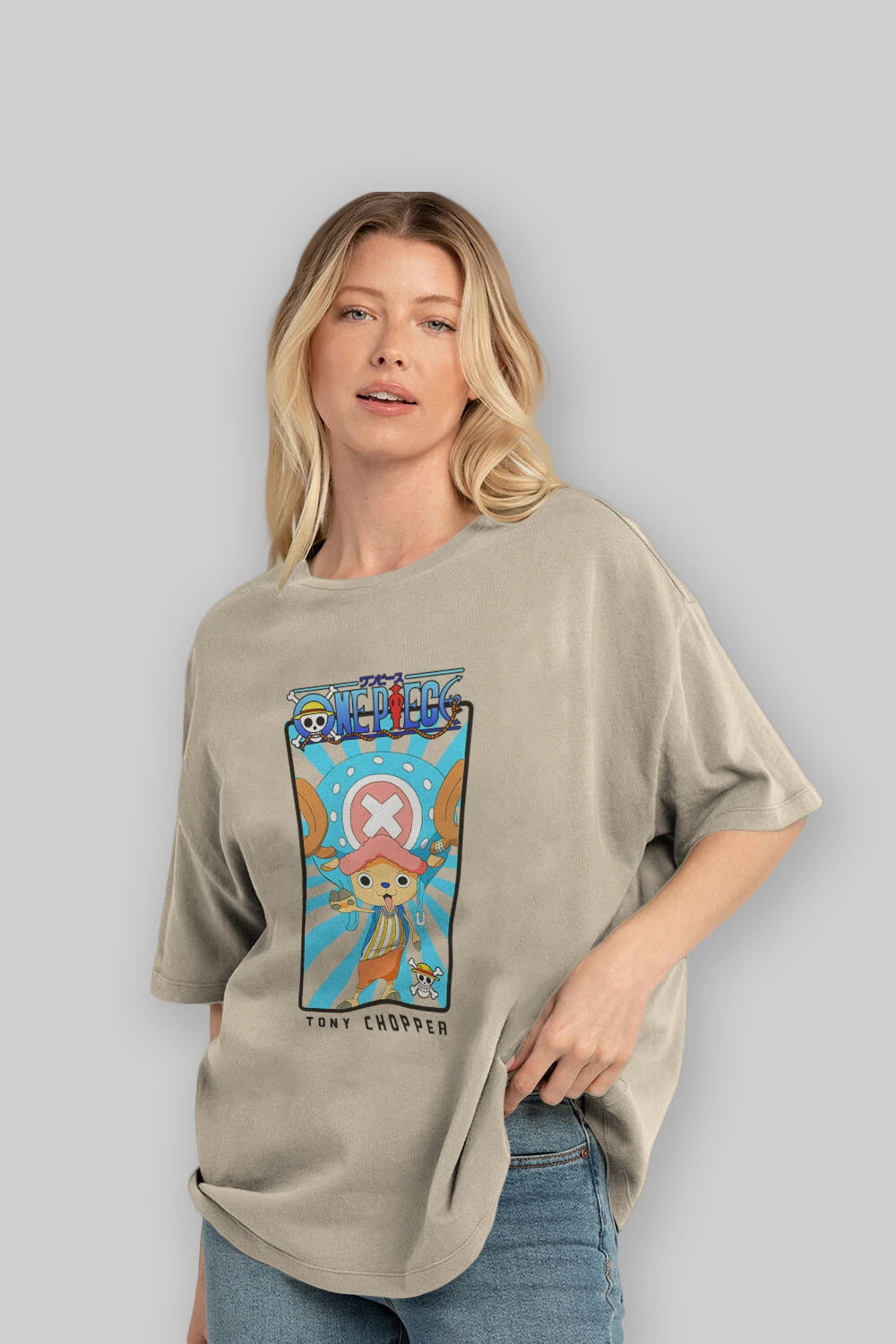 Chopper Anime Ön Baskılı Oversize t-shirt Erkek Kadın Unisex