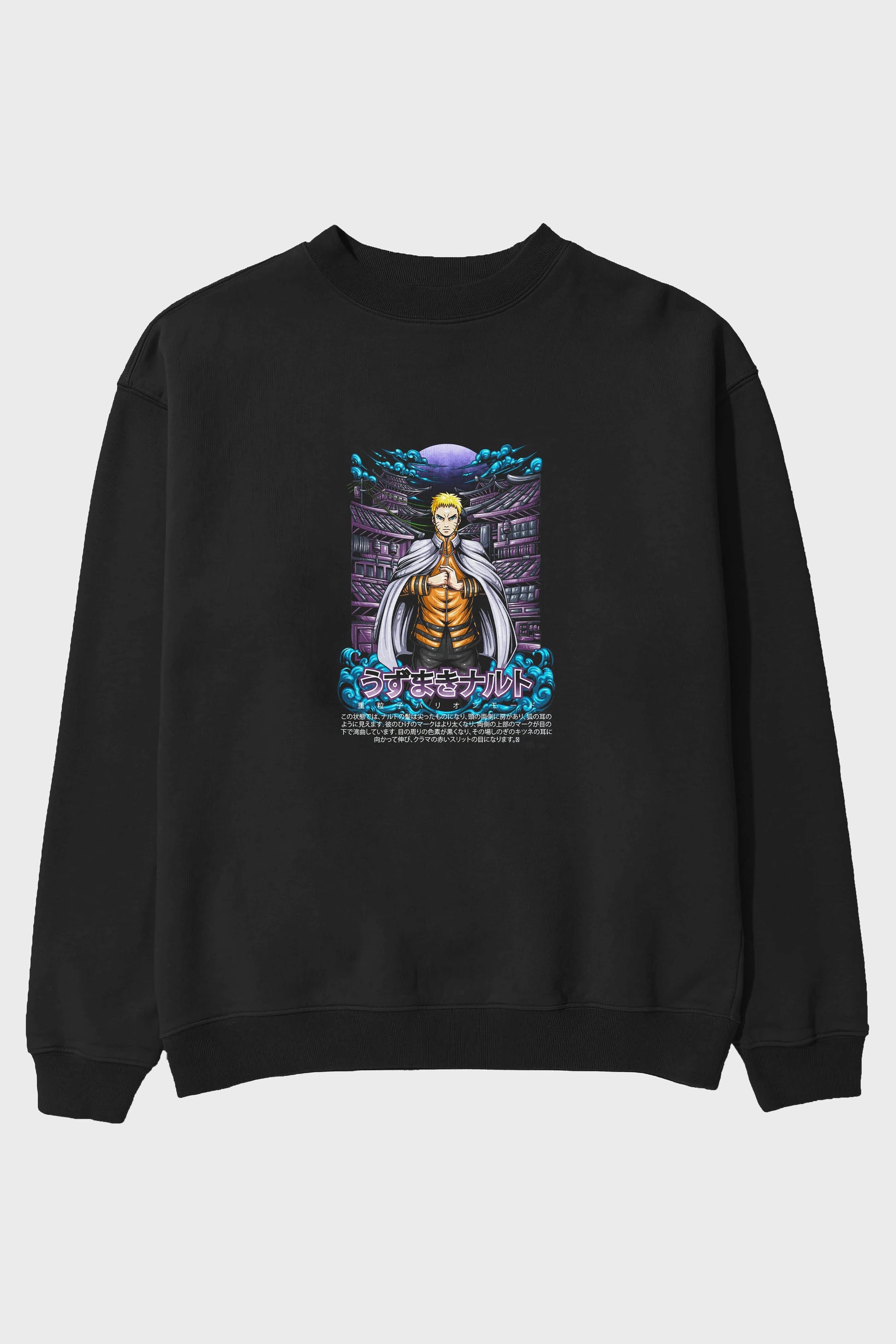 NARUTO (8) Anime Ön Baskılı Oversize Sweatshirt Erkek Kadın Unisex