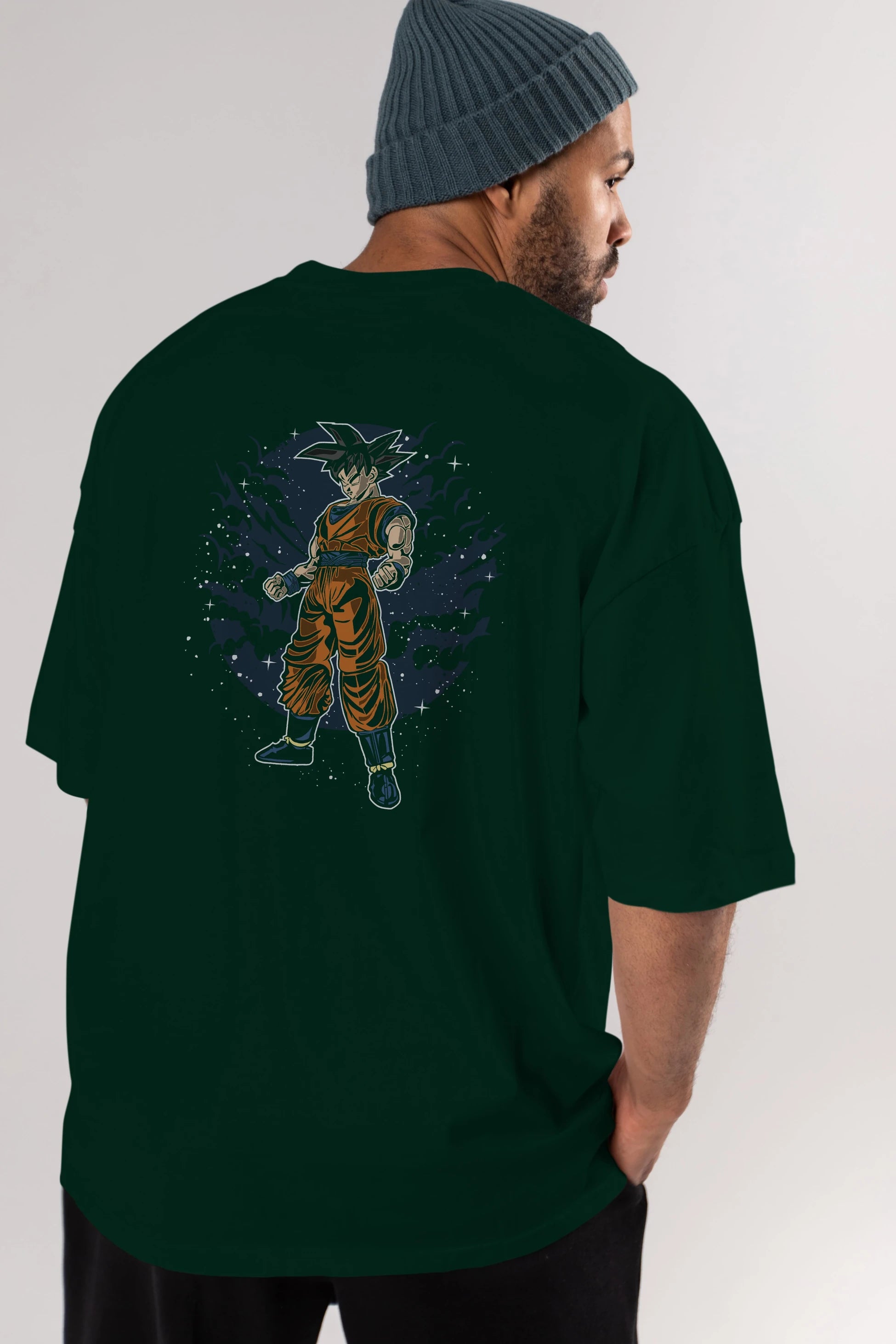 GOKU Arka Baskılı Oversize t-shirt Erkek Kadın Unisex %100 Pamuk