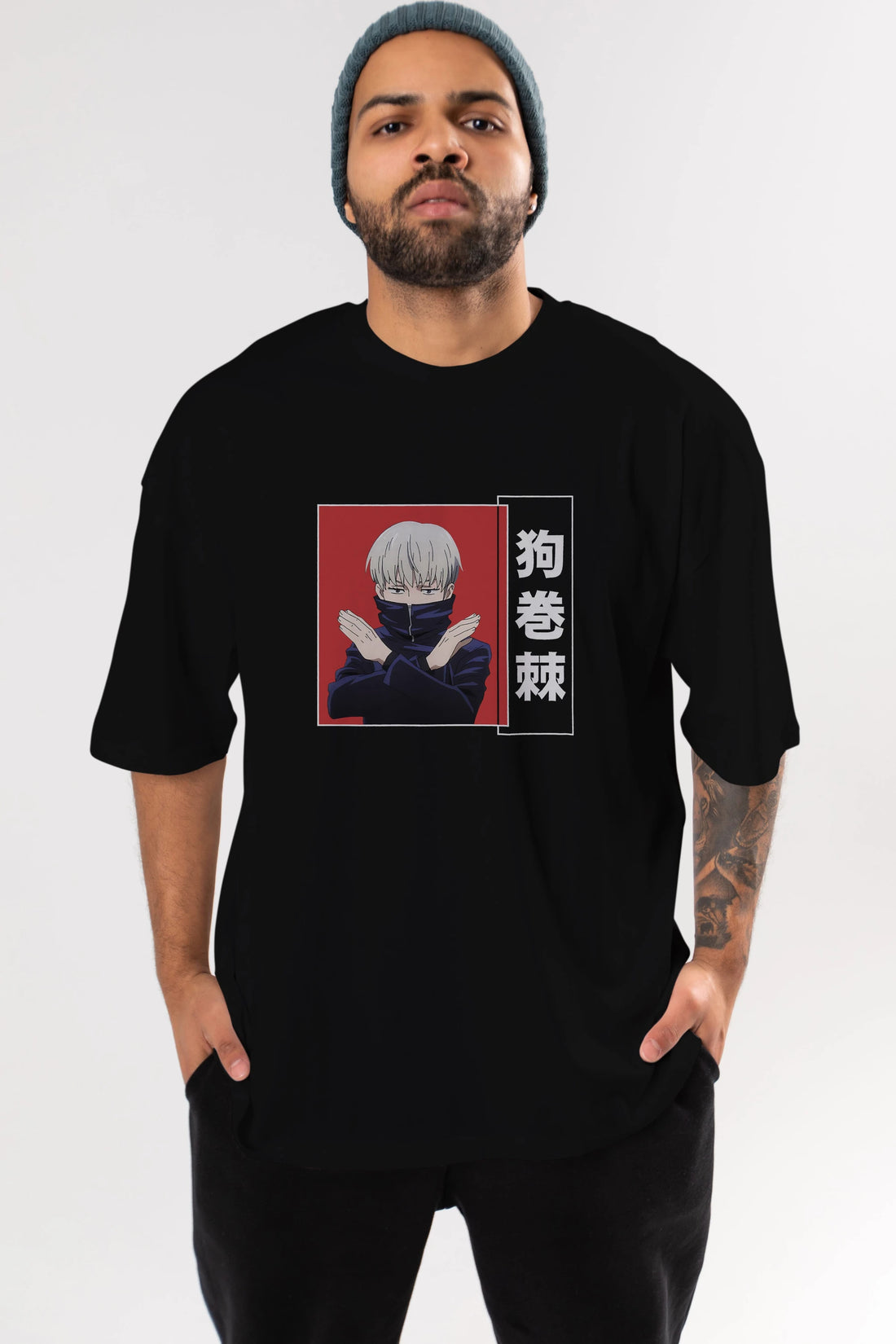 Toge Inumaki Anime Ön Baskılı Oversize t-shirt %100 pamuk Erkek Kadın Unisex