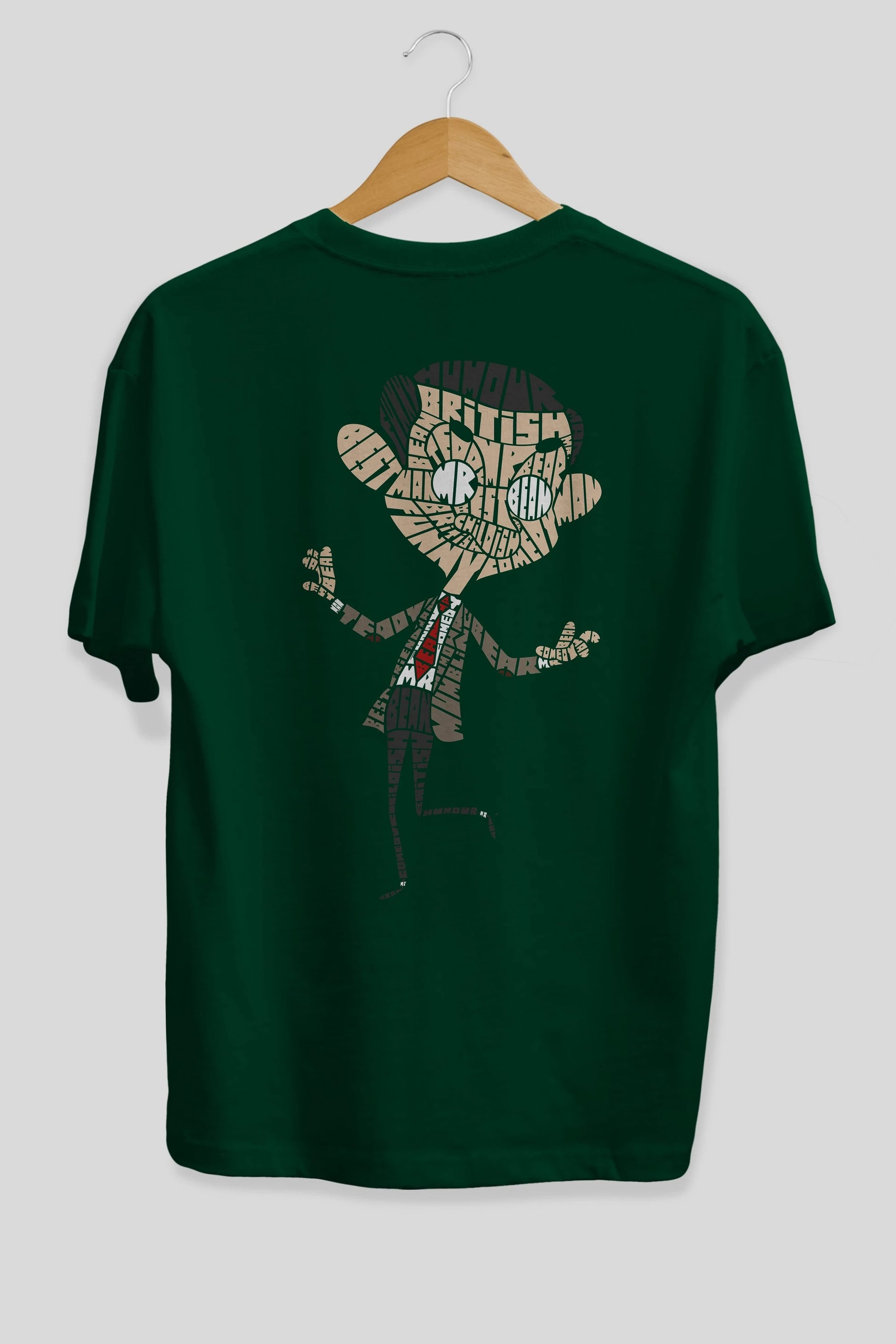 Mr Bean Arka Baskılı Oversize t-shirt %100 pamuk Erkek Kadın Unisex