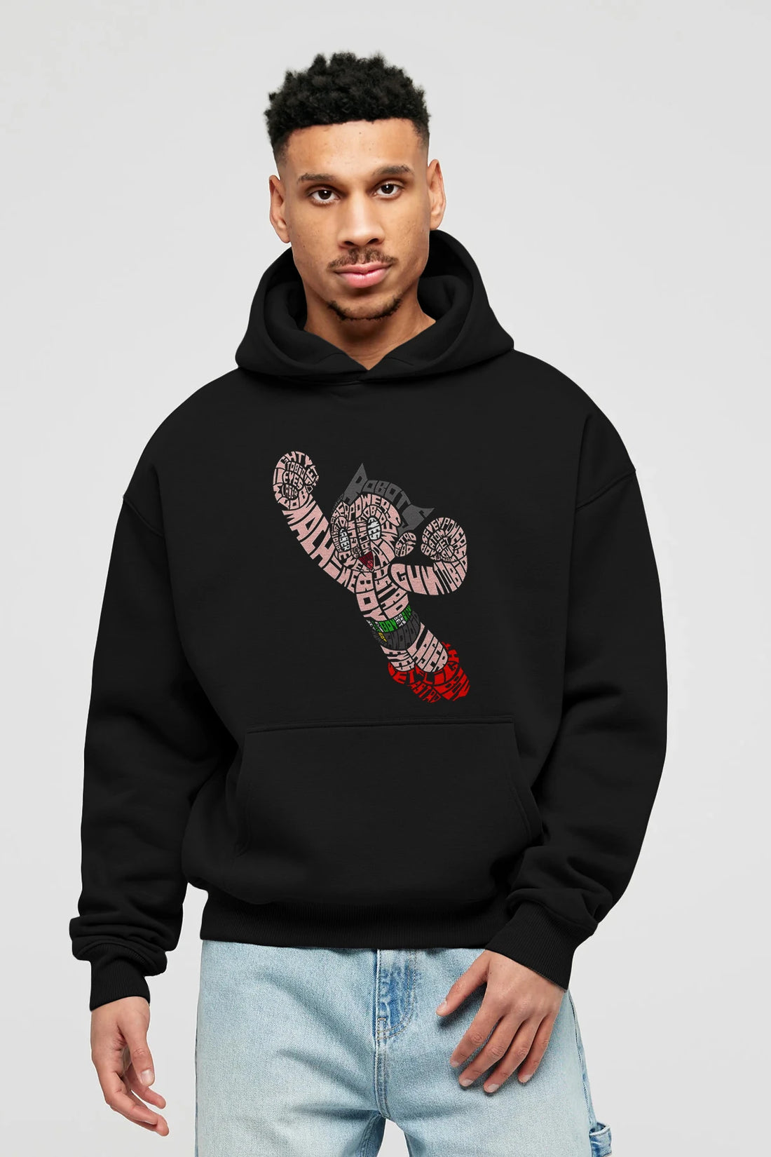 Astroboy Ön Baskılı Hoodie Oversize Kapüşonlu Sweatshirt Erkek Kadın Unisex
