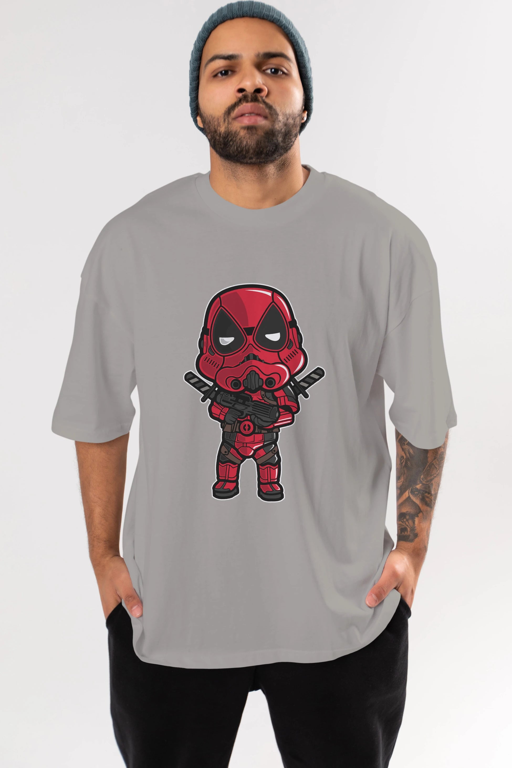 Deadpool (22) Ön Baskılı Oversize t-shirt Erkek Kadın Unisex %100 Pamuk Bisiklet Yaka tişort