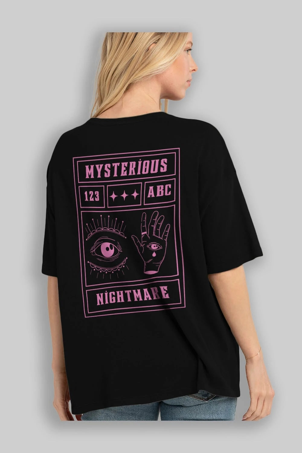 Mysterious Nightmare Arka Baskılı Oversize t-shirt Erkek Kadın Unisex