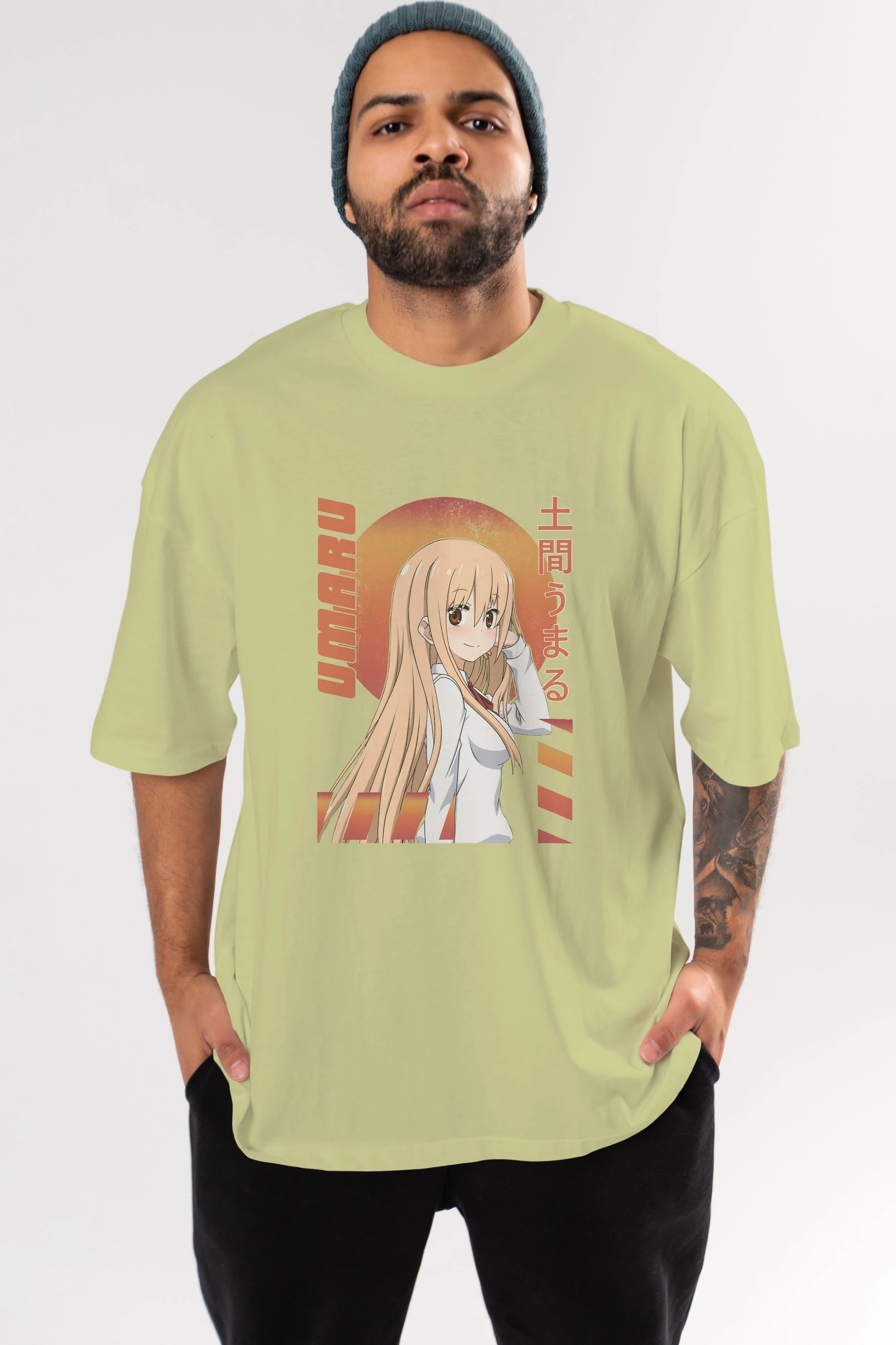Umaru Doma 5 Anime Ön Baskılı Oversize t-shirt %100 pamuk Erkek Kadın Unisex