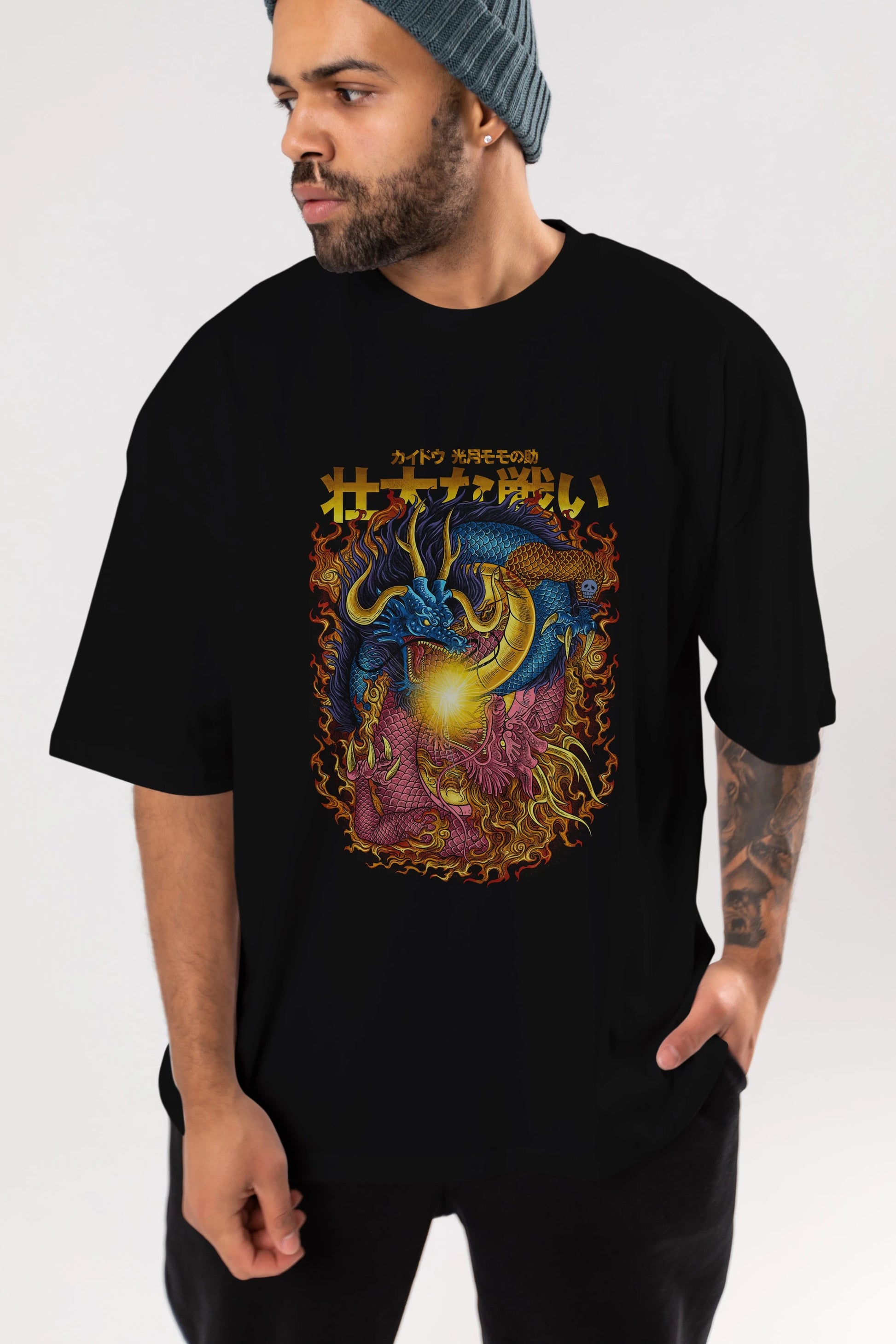 ONE PIECE (4) Anime Ön Baskılı Oversize t-shirt %100 pamuk Erkek Kadın Unisex
