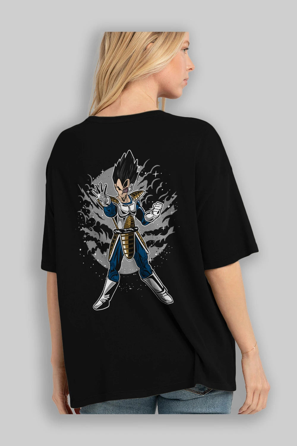 VEGETA Arka Baskılı Oversize t-shirt Erkek Kadın Unisex %100 Pamuk