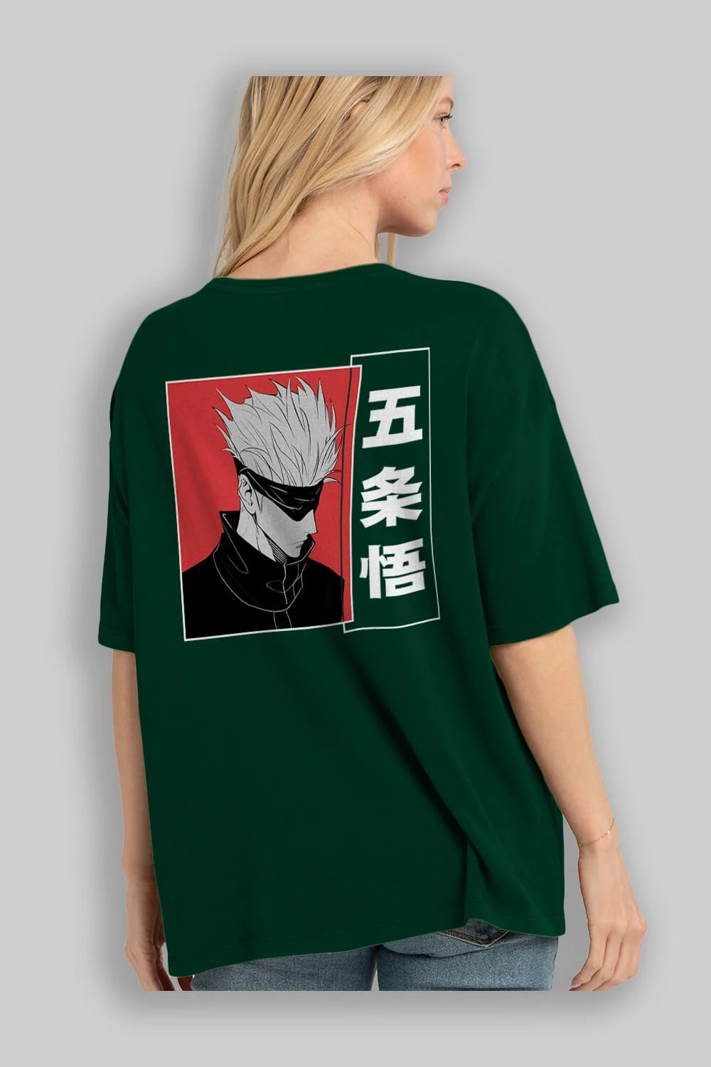 JUJUTSU KAISEN 2 Anime Arka Baskılı Oversize t-shirt Erkek Kadın Unisex