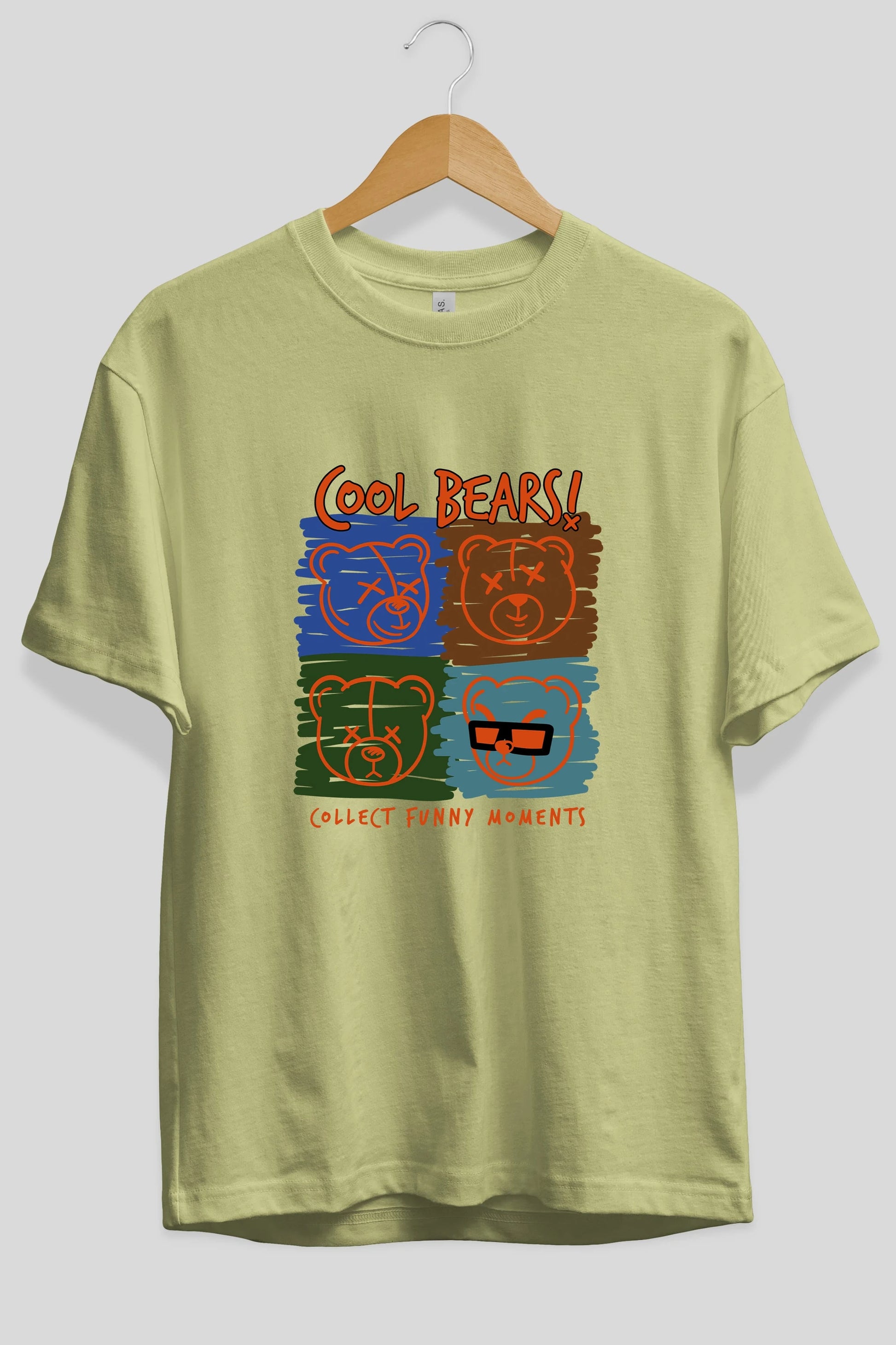 Cool Bears Ön Baskılı Oversize t-shirt Erkek Kadın Unisex