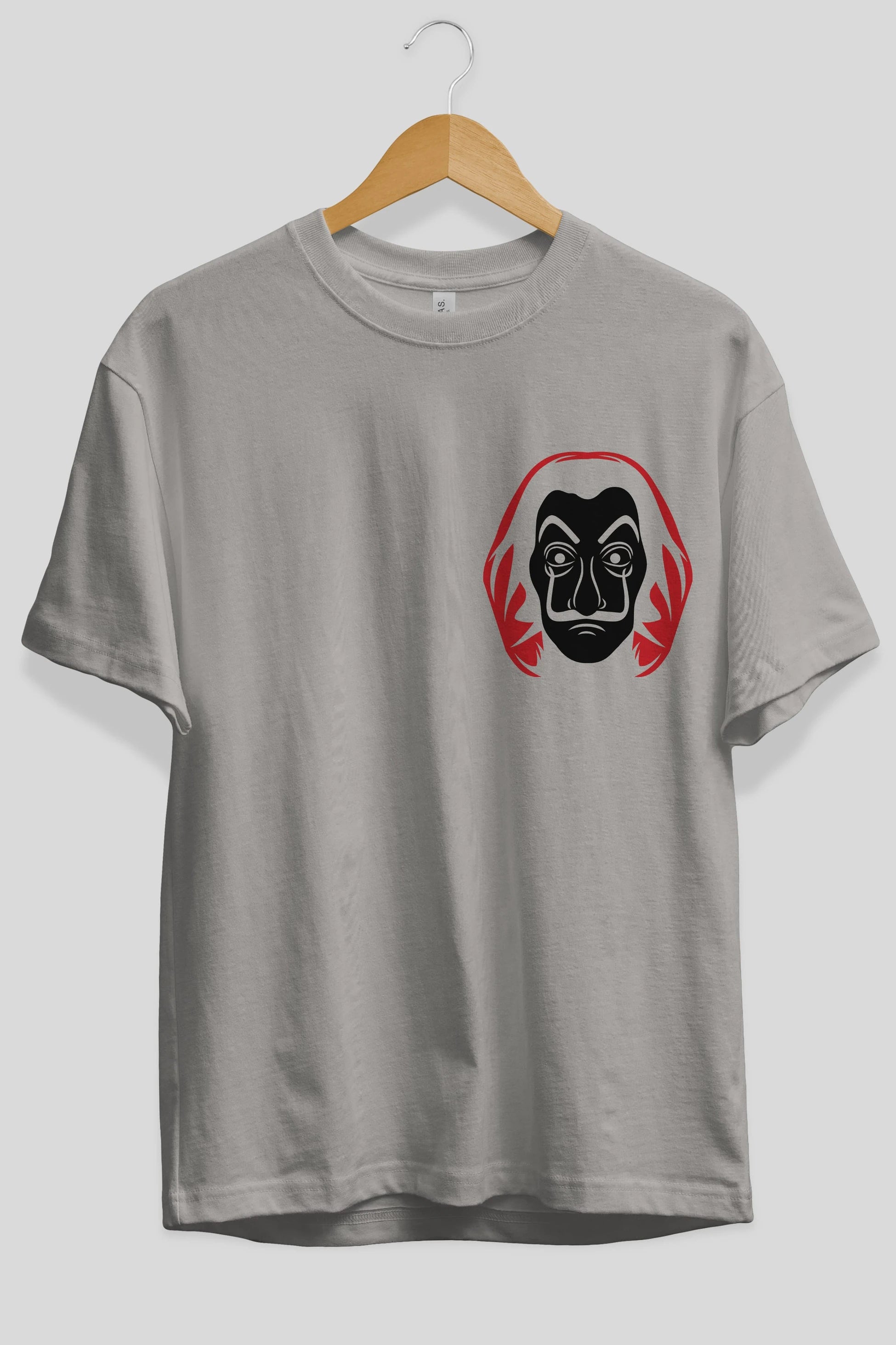 La Casa De Papel (8) Ön Sol Baskılı Oversize t-shirt Erkek Kadın Unisex %100 Pamuk Bisiklet Yaka tişort