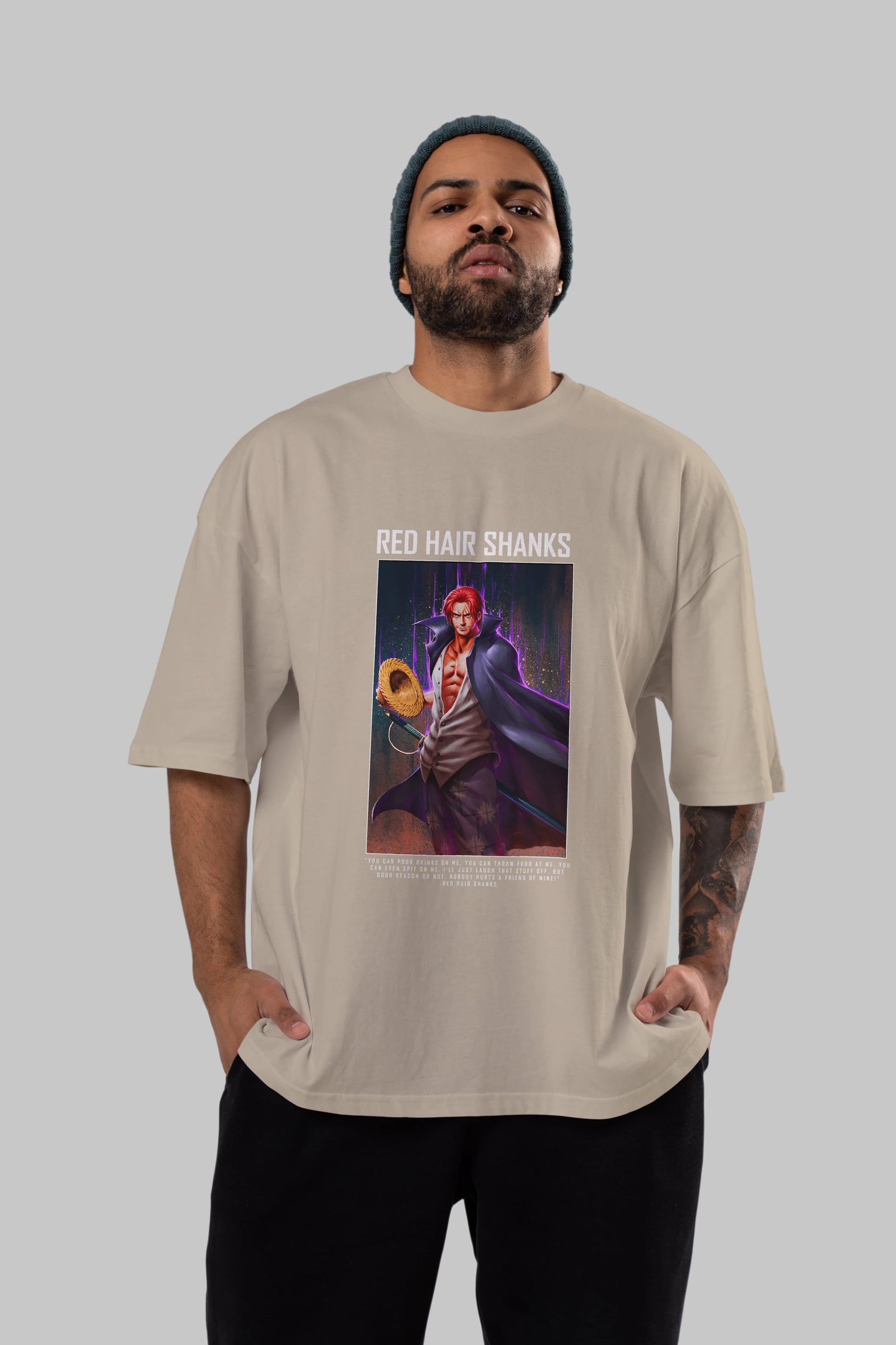Shanks Anime Ön Baskılı Oversize t-shirt Erkek Kadın Unisex