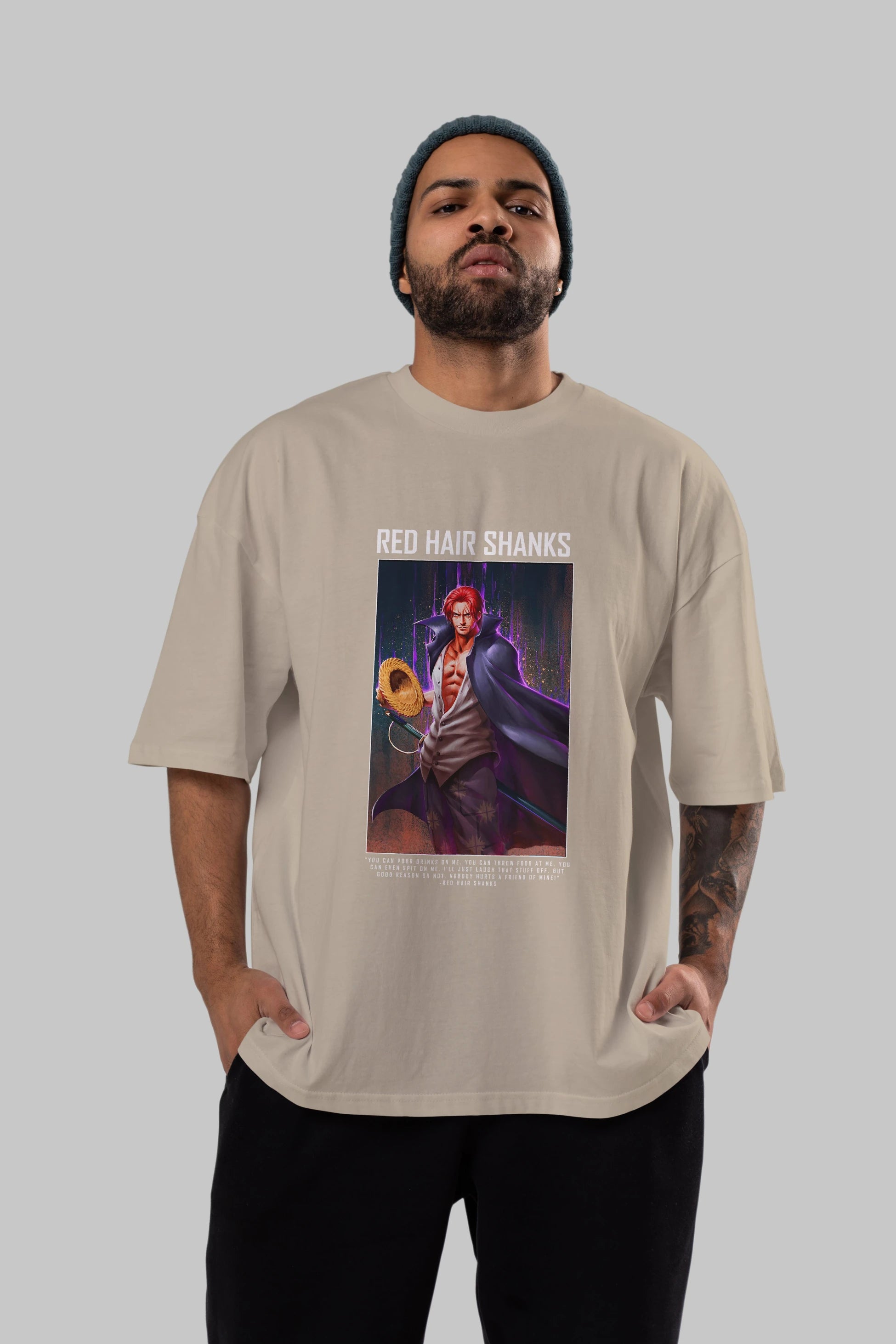 Shanks Anime Ön Baskılı Oversize t-shirt Erkek Kadın Unisex