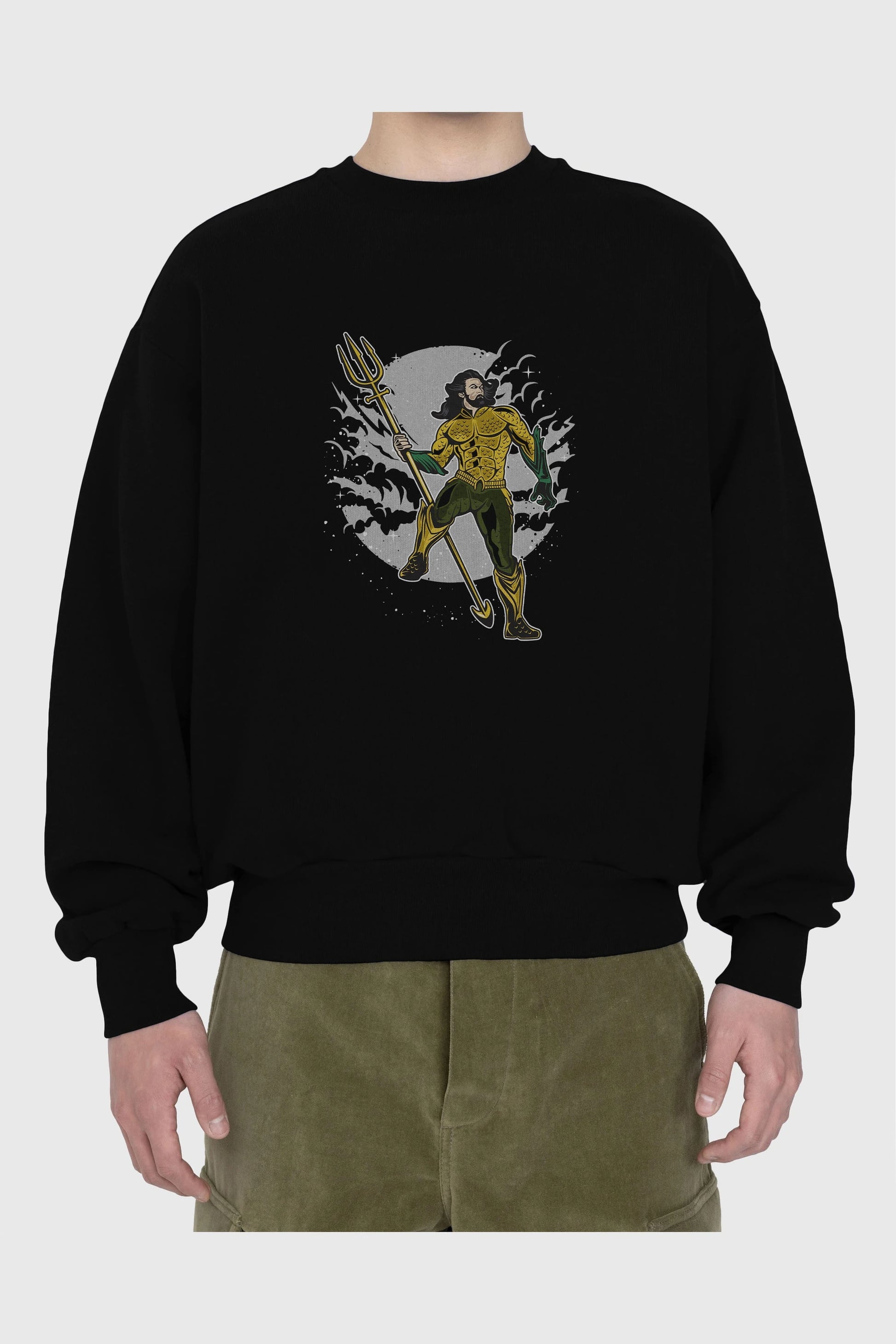AQUAMAN Ön Baskılı Oversize Sweatshirt Erkek Kadın Unisex