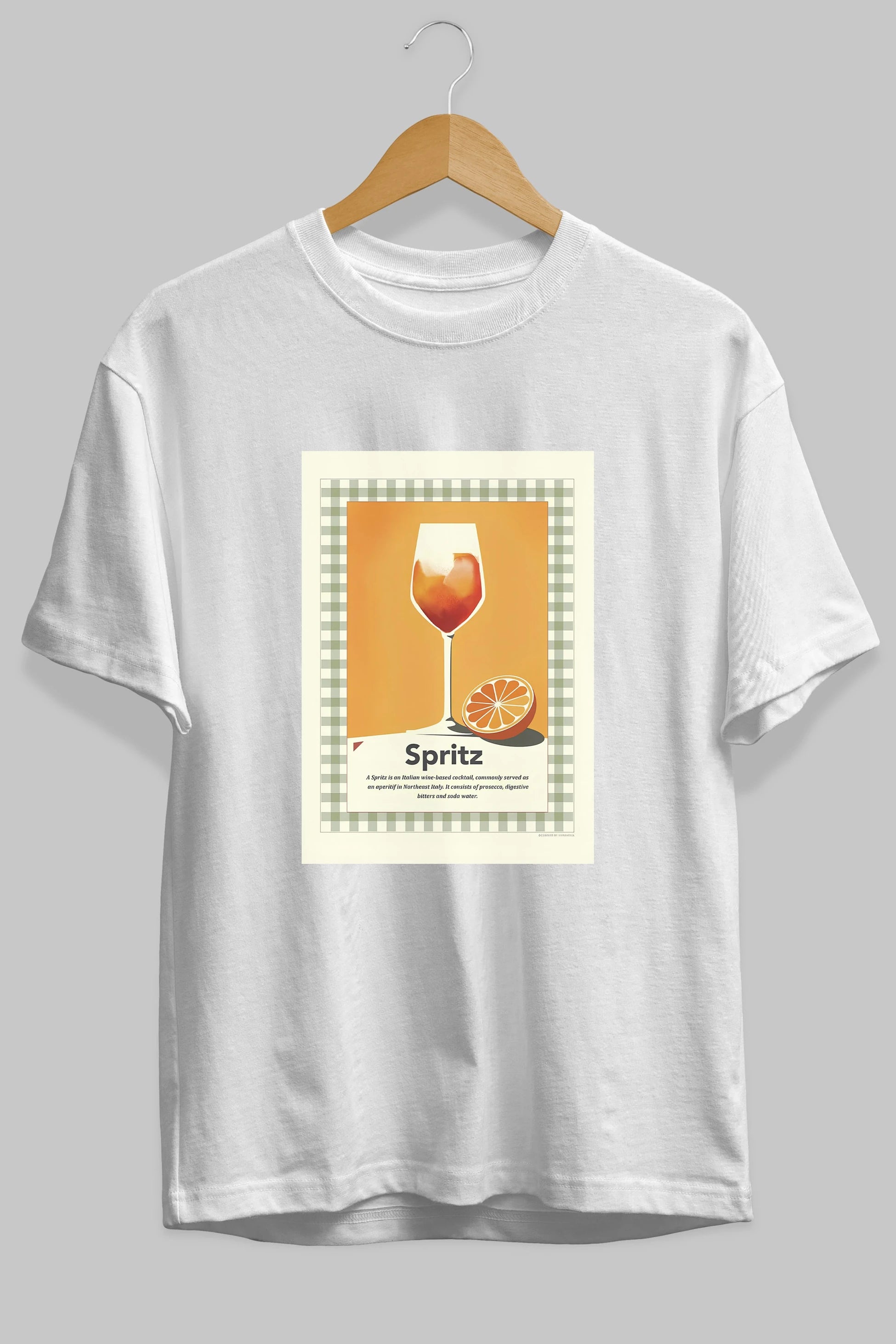 Aperol Spritz 5 Ön Baskılı Oversize t-shirt Erkek Kadın Unisex %100 Pamuk Bisiklet Yaka tişort