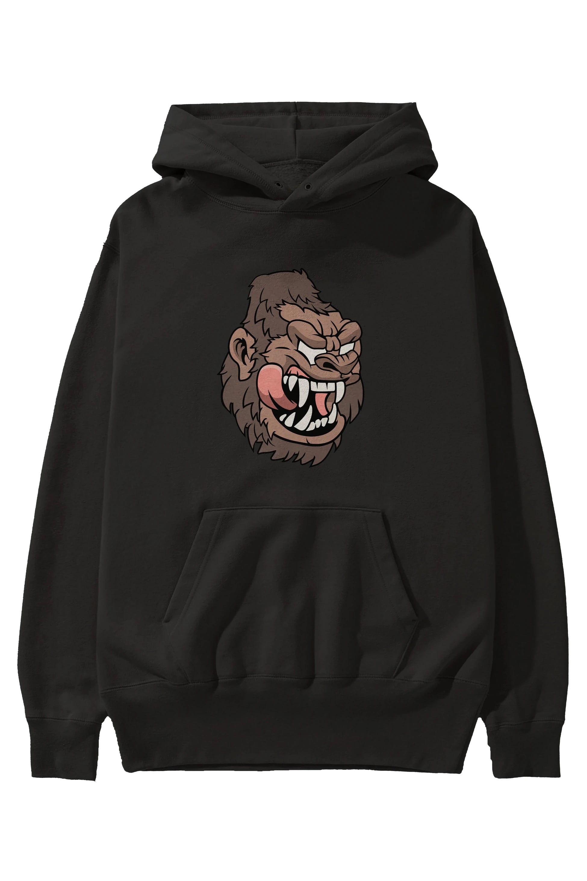 Big Gorilla Ön Baskılı Hoodie Oversize Kapüşonlu Sweatshirt Erkek Kadın Unisex